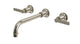 Emerson Two Handle Wall Mount 10" Lavatory Faucet with Classic Lever Handles in French Nickel