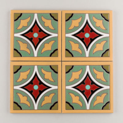 6x6 Handpainted Sample Old California #5  in Warm Motif