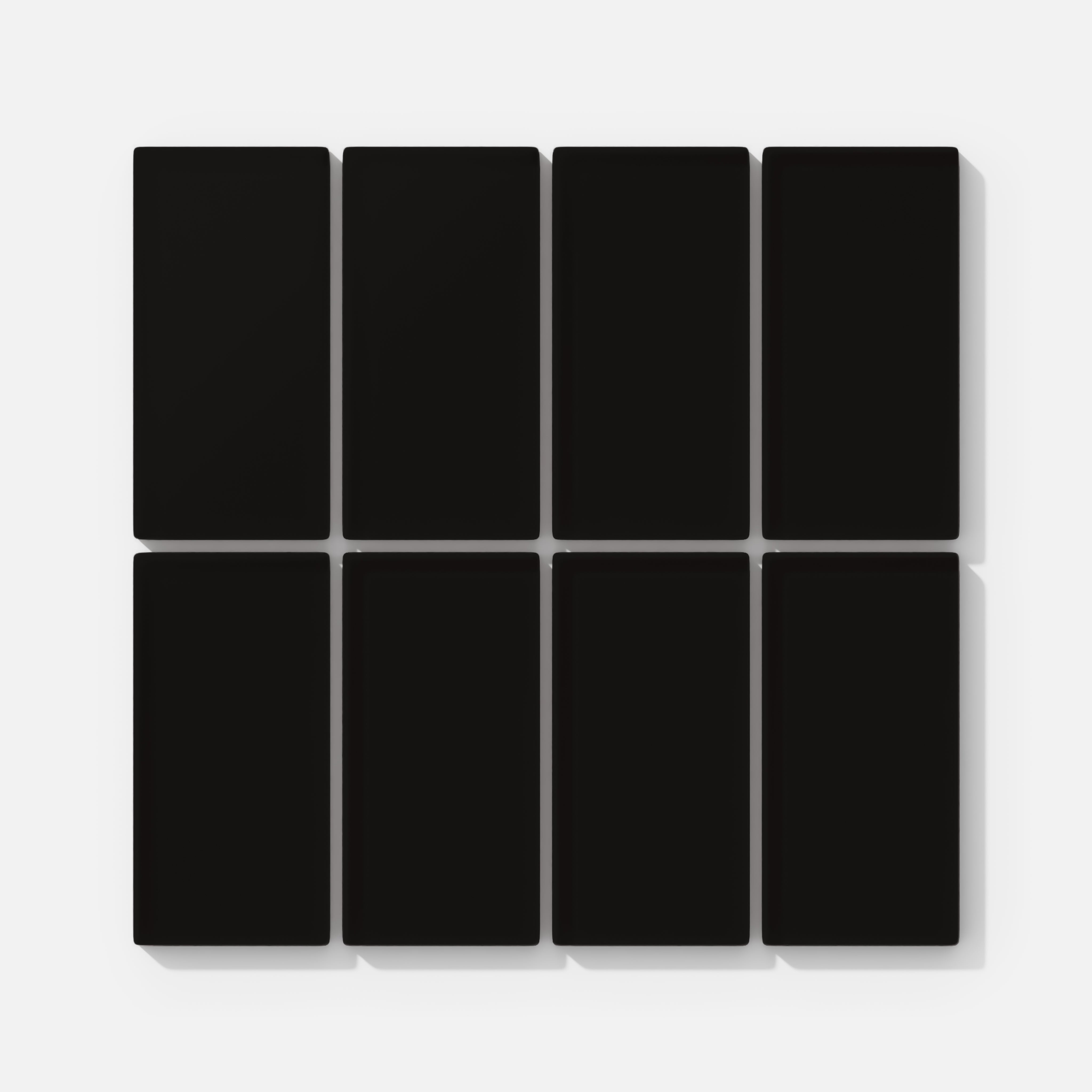 2x4 Straight Set Sheeted Glass Mosaic Tile in Condor Matte