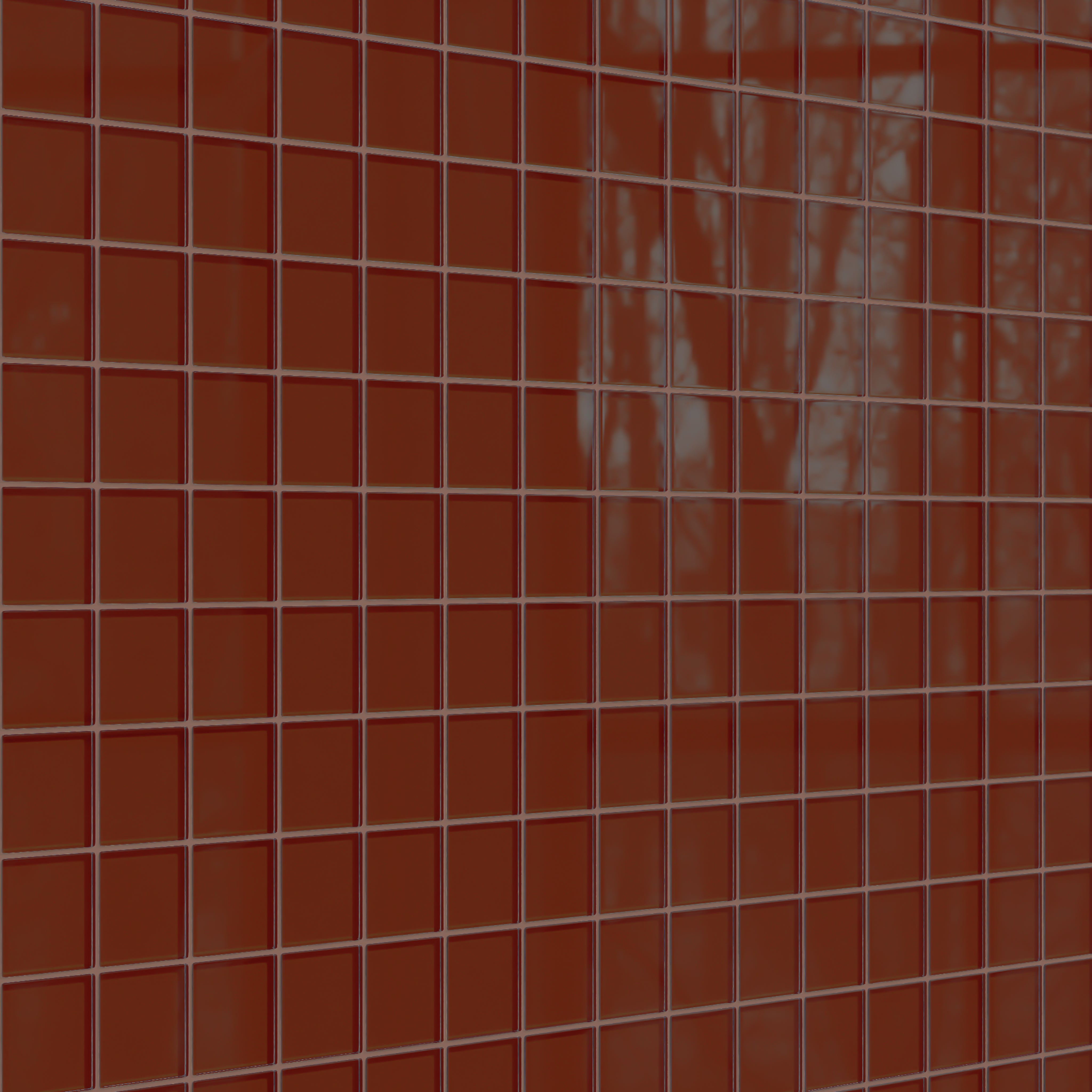 3x3 Straight Set Sheeted Glass Mosaic Tile in Pheasant Gloss