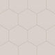 8" Hexagon Natural Press Ceramic Tile in Tyrian Purple Matte