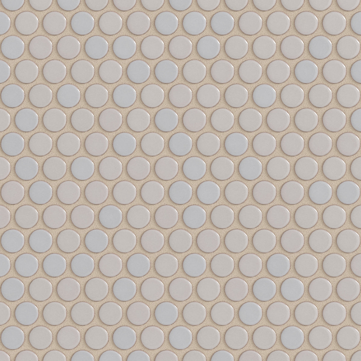 Dust Storm Penny Round Sheeted Gloss Original Ceramic Tile