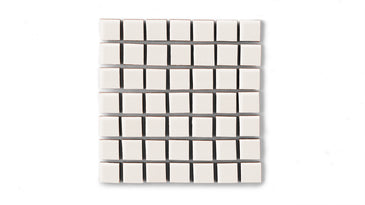 1x1 Straight Set Sheeted Original Ceramic Mosaic Tile in Feldspar Gloss