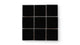 3x3 Straight Set Sheeted Original Ceramic Mosaic Tile in Raven Gloss