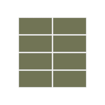 2x4 Straight Set Sheeted Original Ceramic Mosaic Tile in Peabody Matte