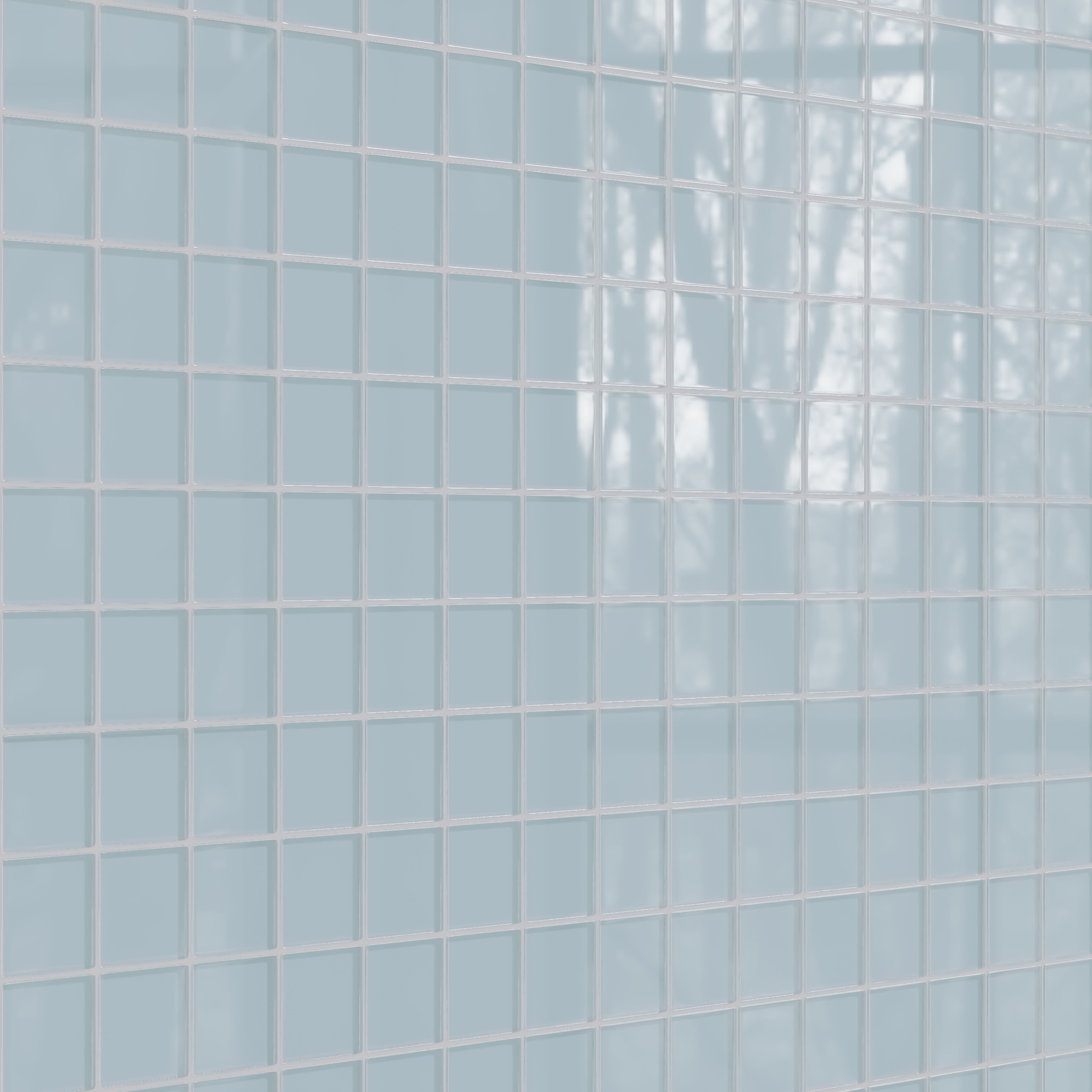 3x3 Straight Set Sheeted Glass Mosaic Tile in Partridge Gloss
