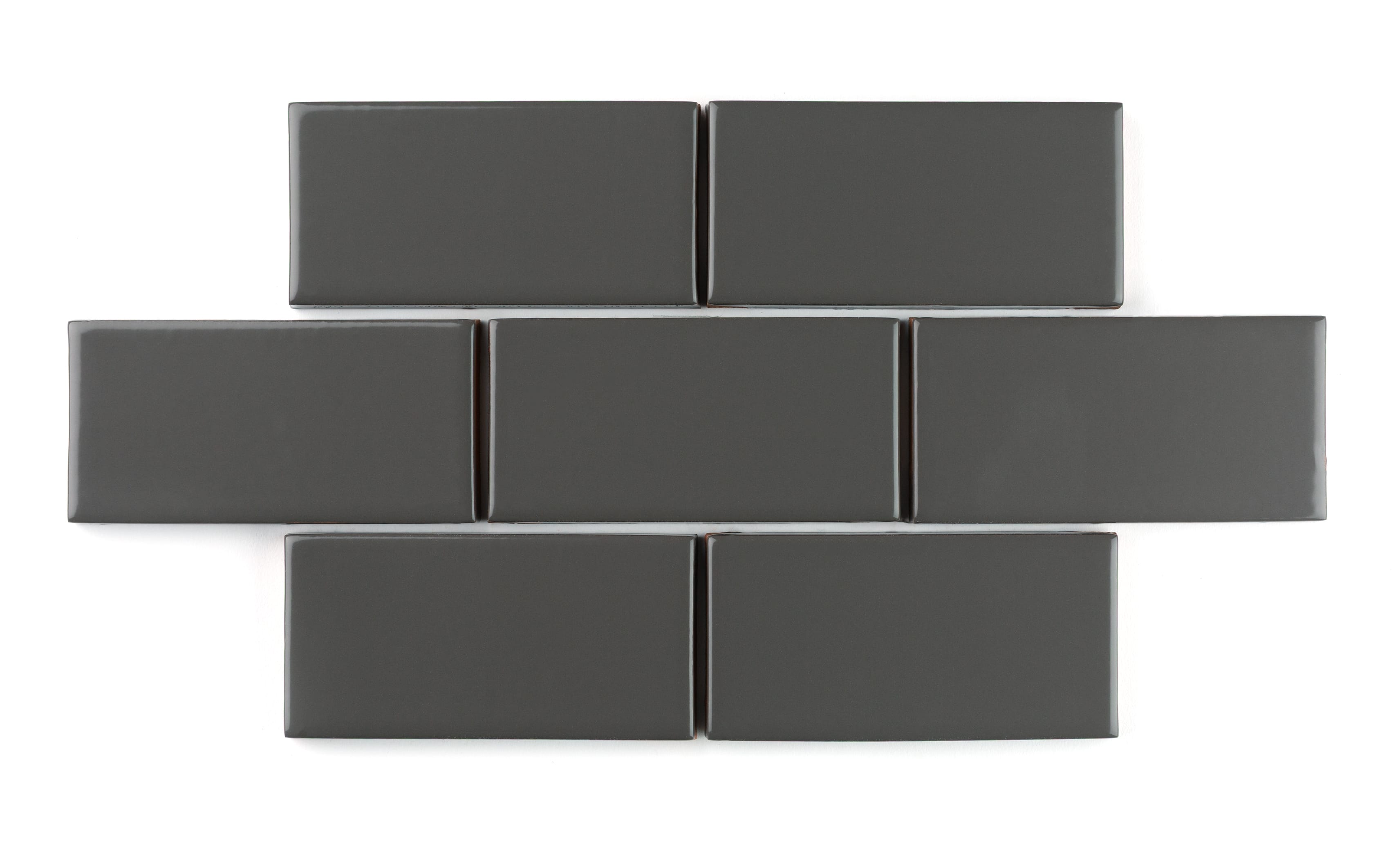 Carbon 4x12 Gloss Original Ceramic Tile - Fireclay Tile