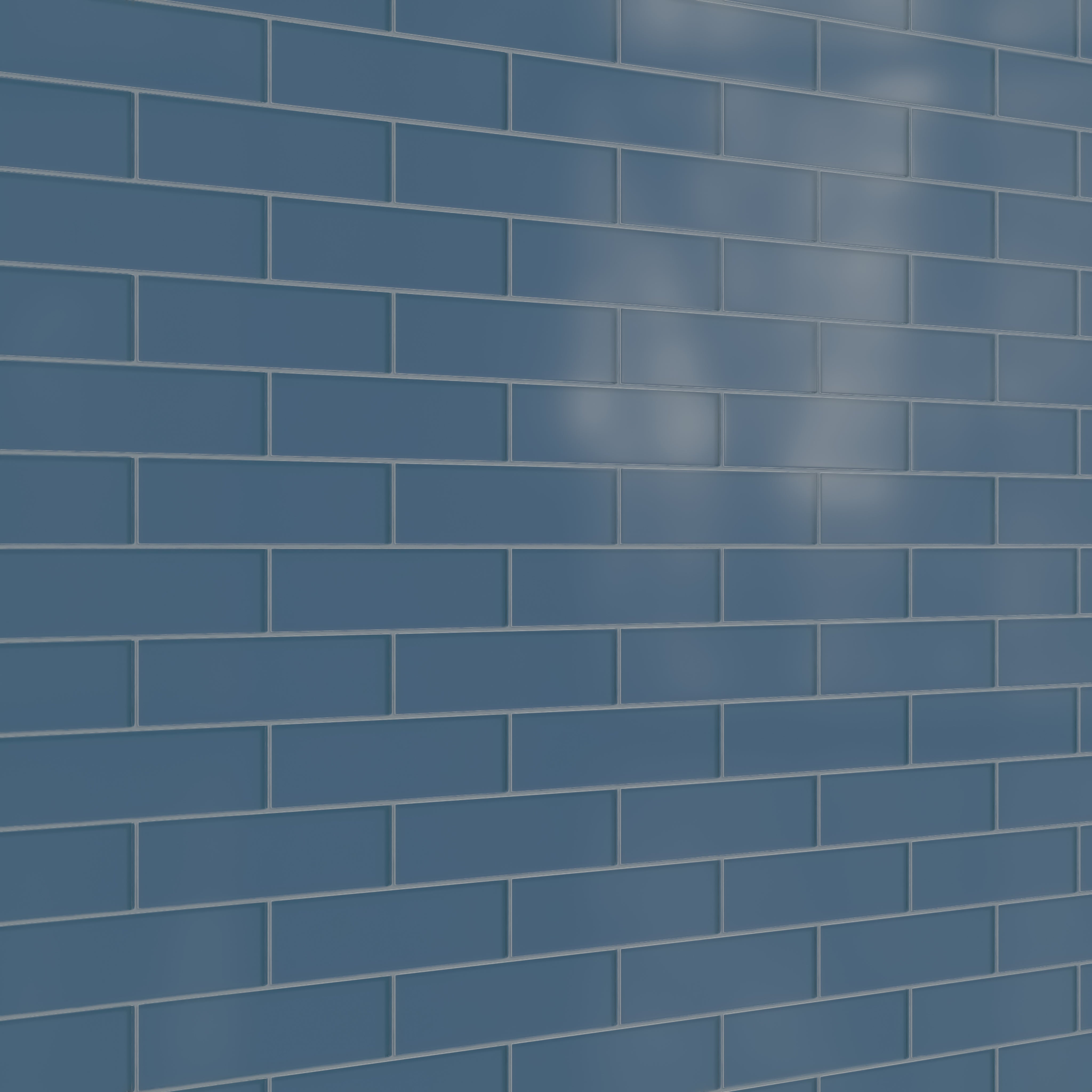 3x12 Glass Tile in Blue Jay Matte