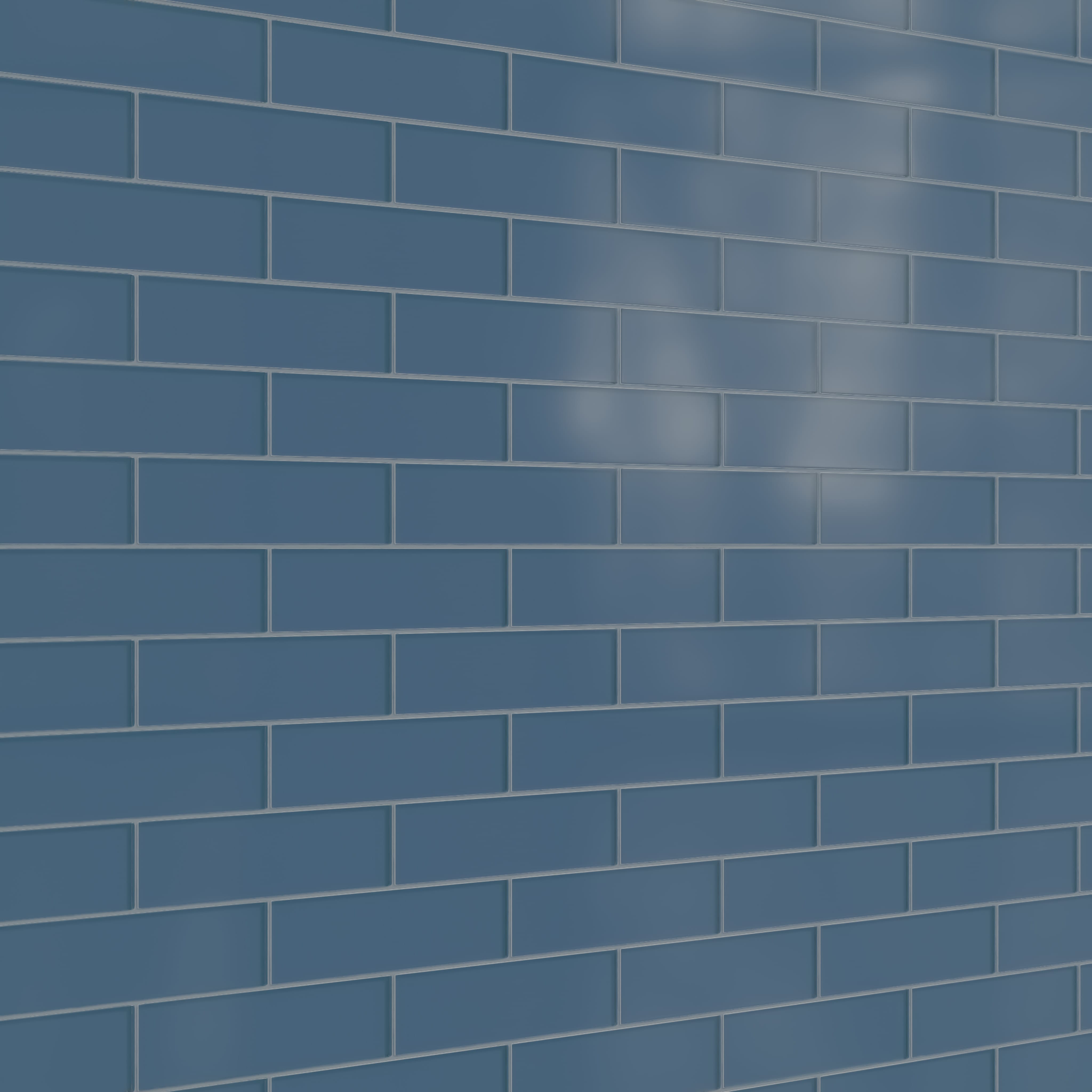 Quick Ship 3x12 Glass Tile in Blue Jay Matte