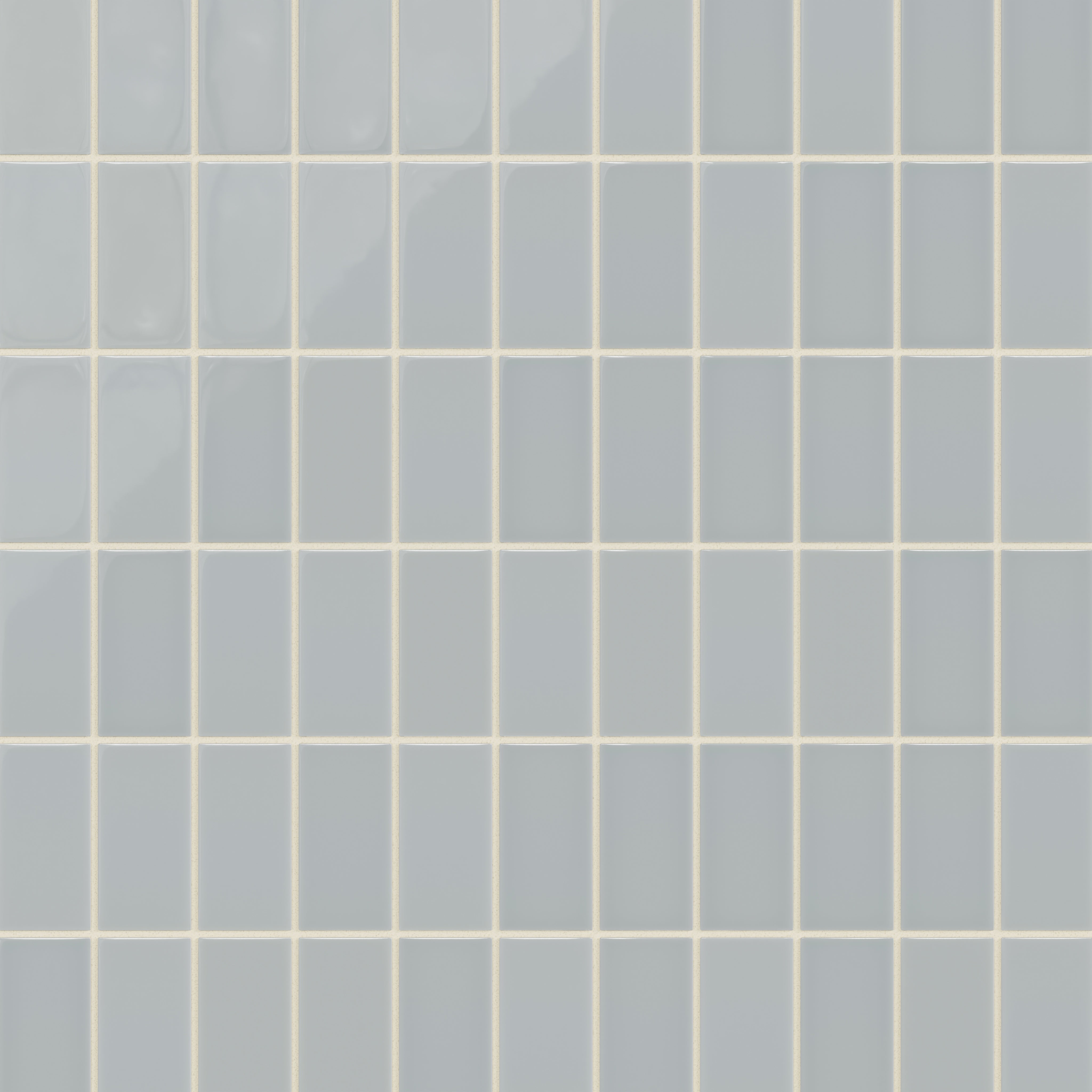 2x4 Straight Set Sheeted Natural Press Ceramic Mosaic Tile in Alberta Blue Gloss