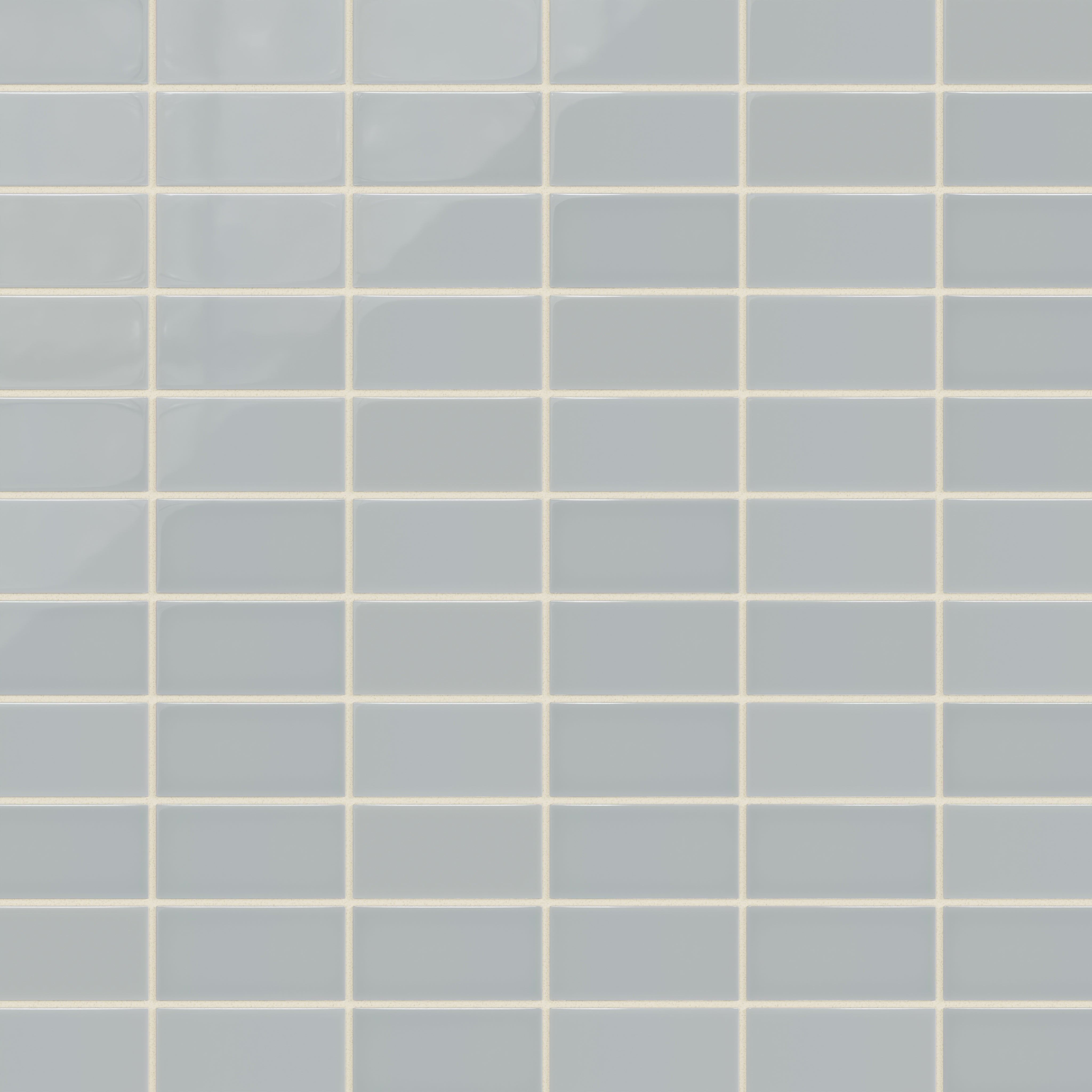 2x4 Straight Set Sheeted Natural Press Ceramic Mosaic Tile in Alberta Blue Gloss