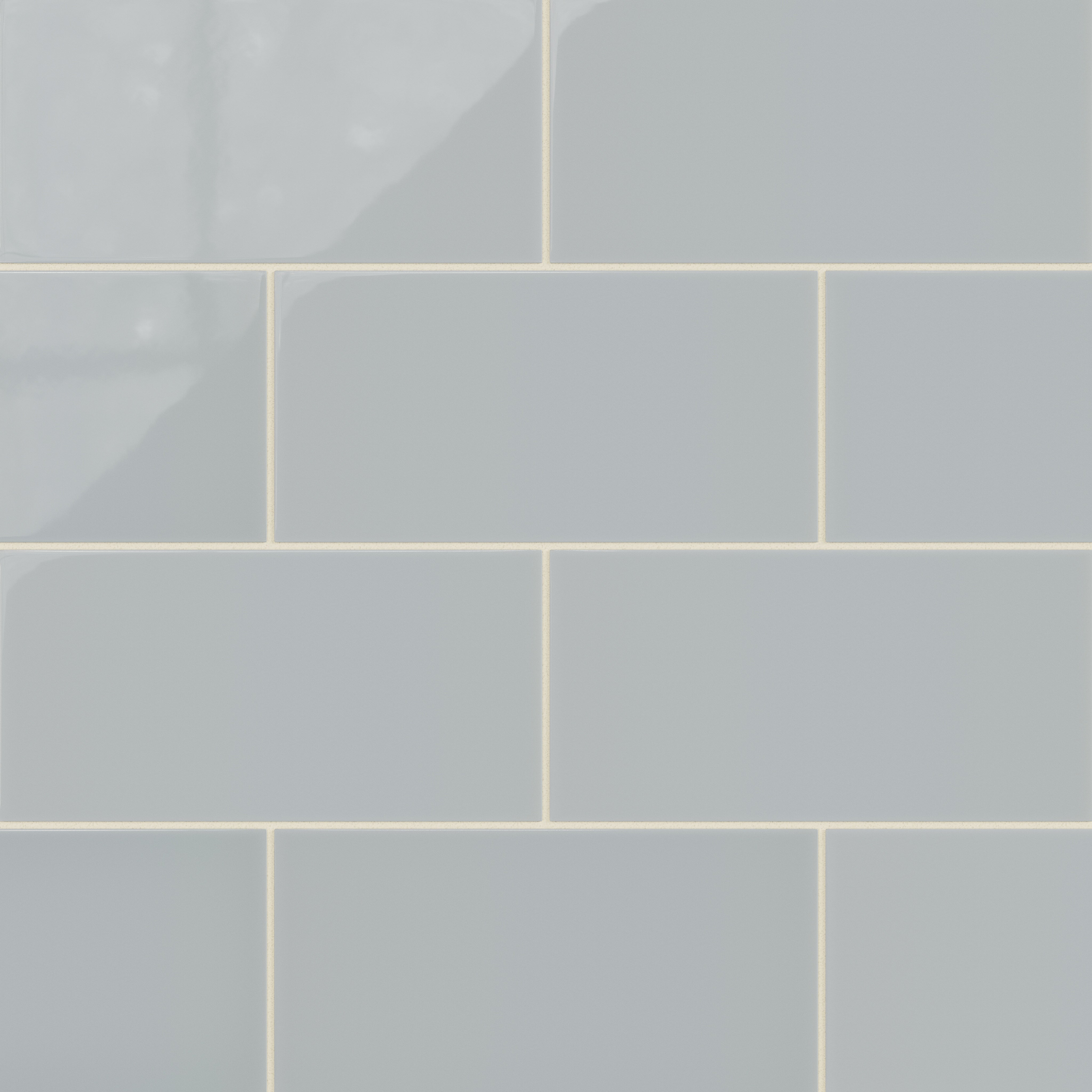 6x12 Natural Press Ceramic Tile in Alberta Blue Gloss