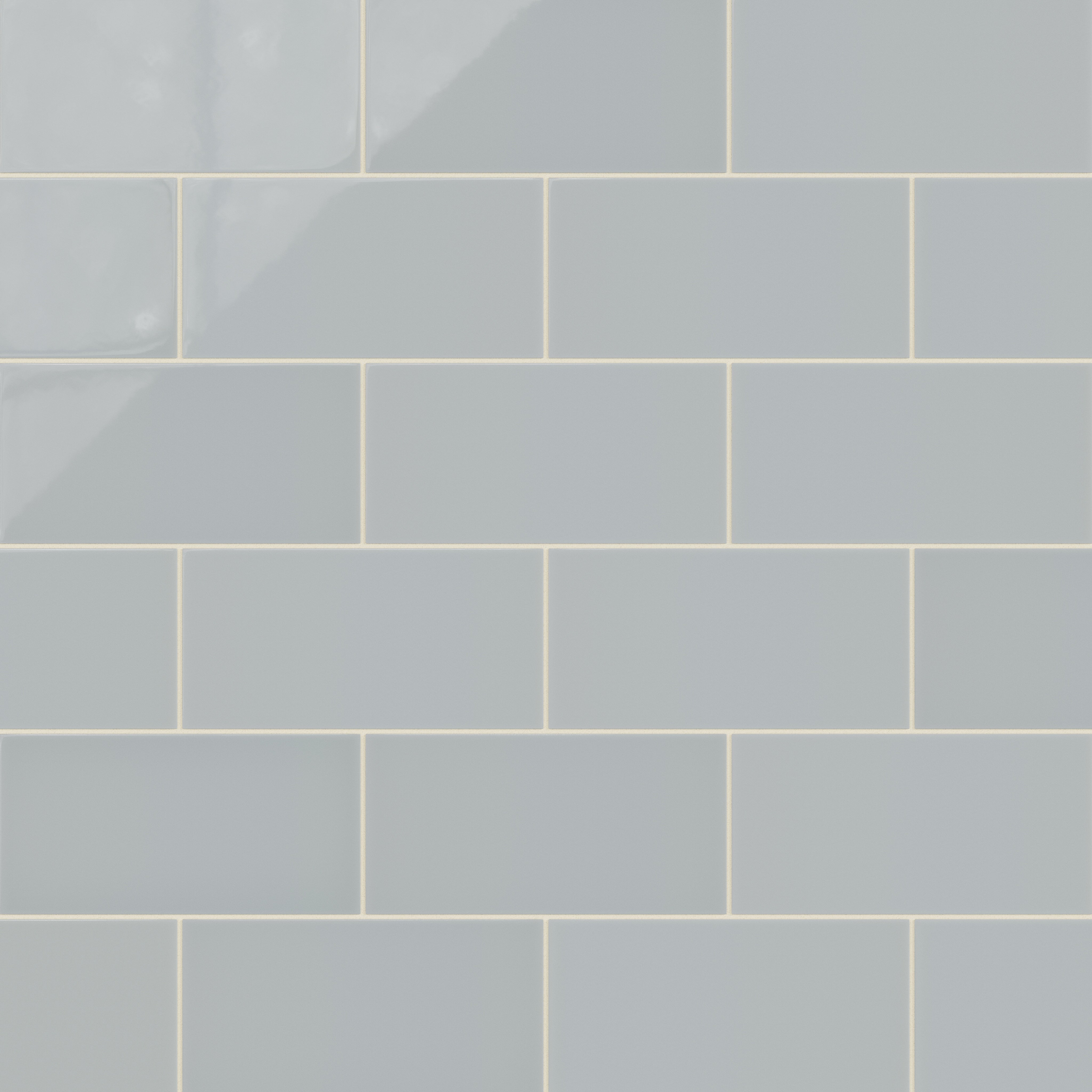 6x12 Natural Press Ceramic Tile in Alberta Blue Gloss