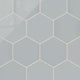 8" Hexagon Natural Press Ceramic Tile in Alberta Blue Gloss