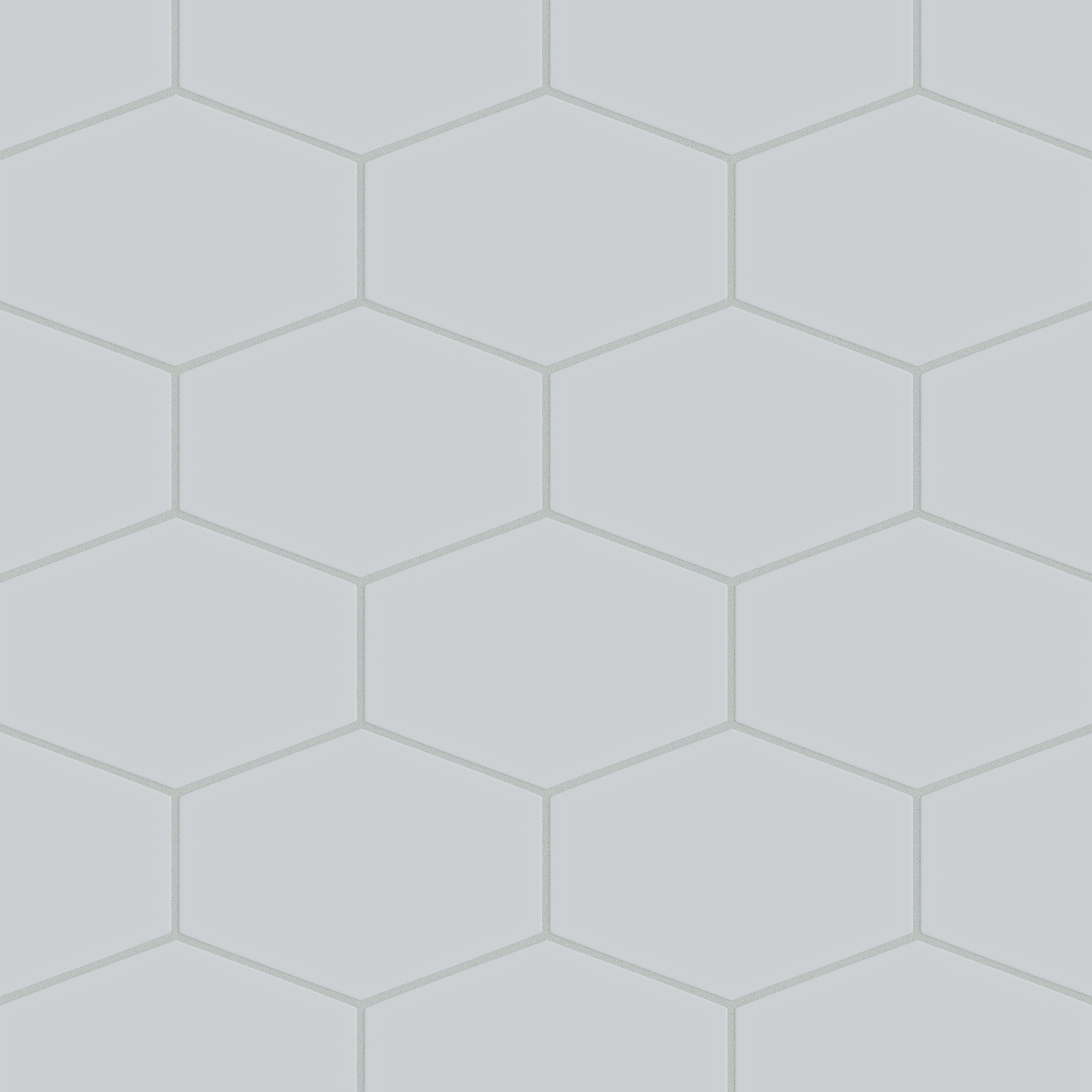 Elongated Hexagon Natural Press Ceramic Tile in Alberta Blue Matte