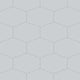 Elongated Hexagon Natural Press Ceramic Tile in Alberta Blue Matte