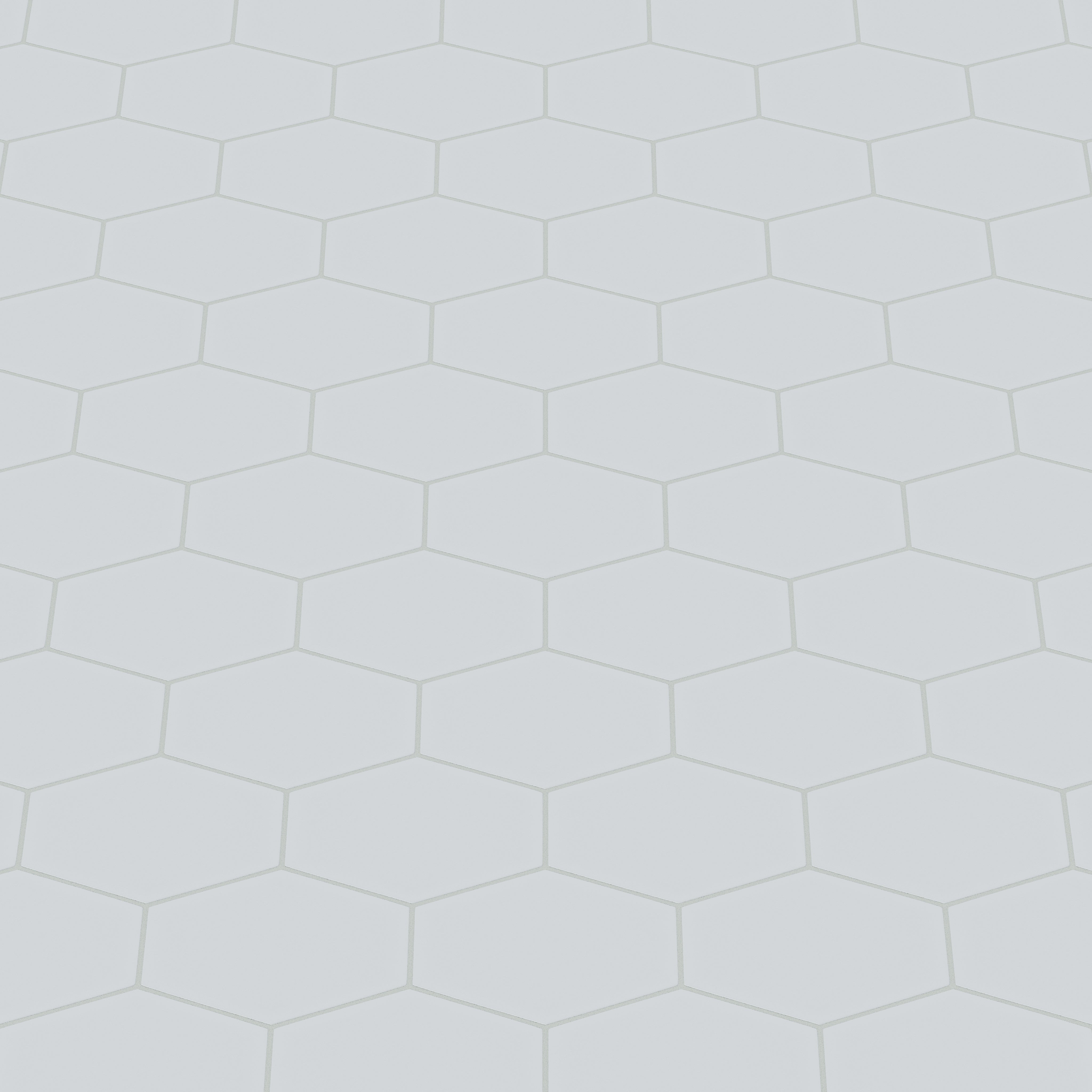 Elongated Hexagon Natural Press Ceramic Tile in Alberta Blue Matte