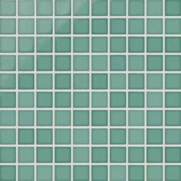 2x2 Straight Set Sheeted Original Ceramic Mosaic Tile in Amalfi Coast Gloss