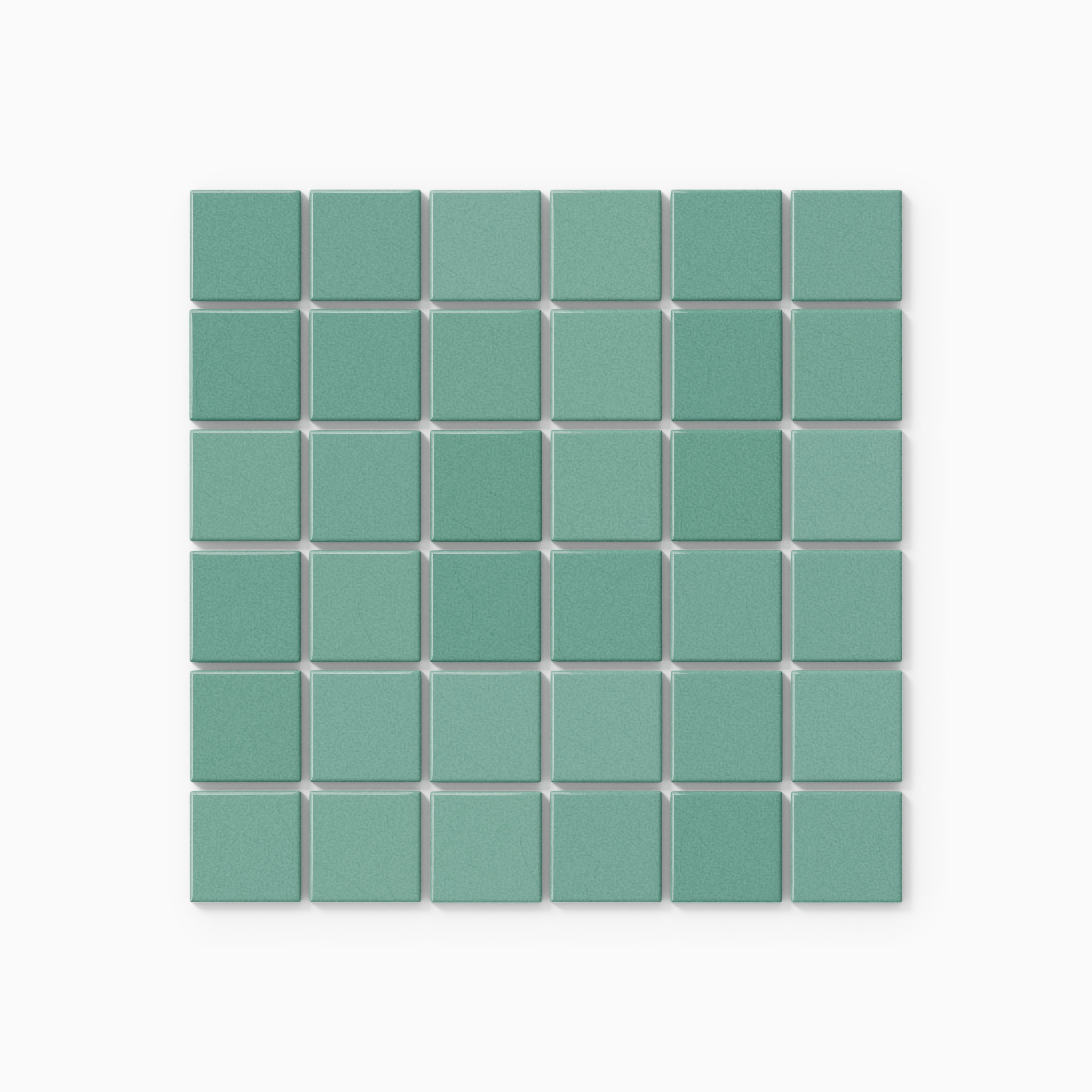 2x2 Straight Set Sheeted Original Ceramic Mosaic Tile in Amalfi Coast Gloss