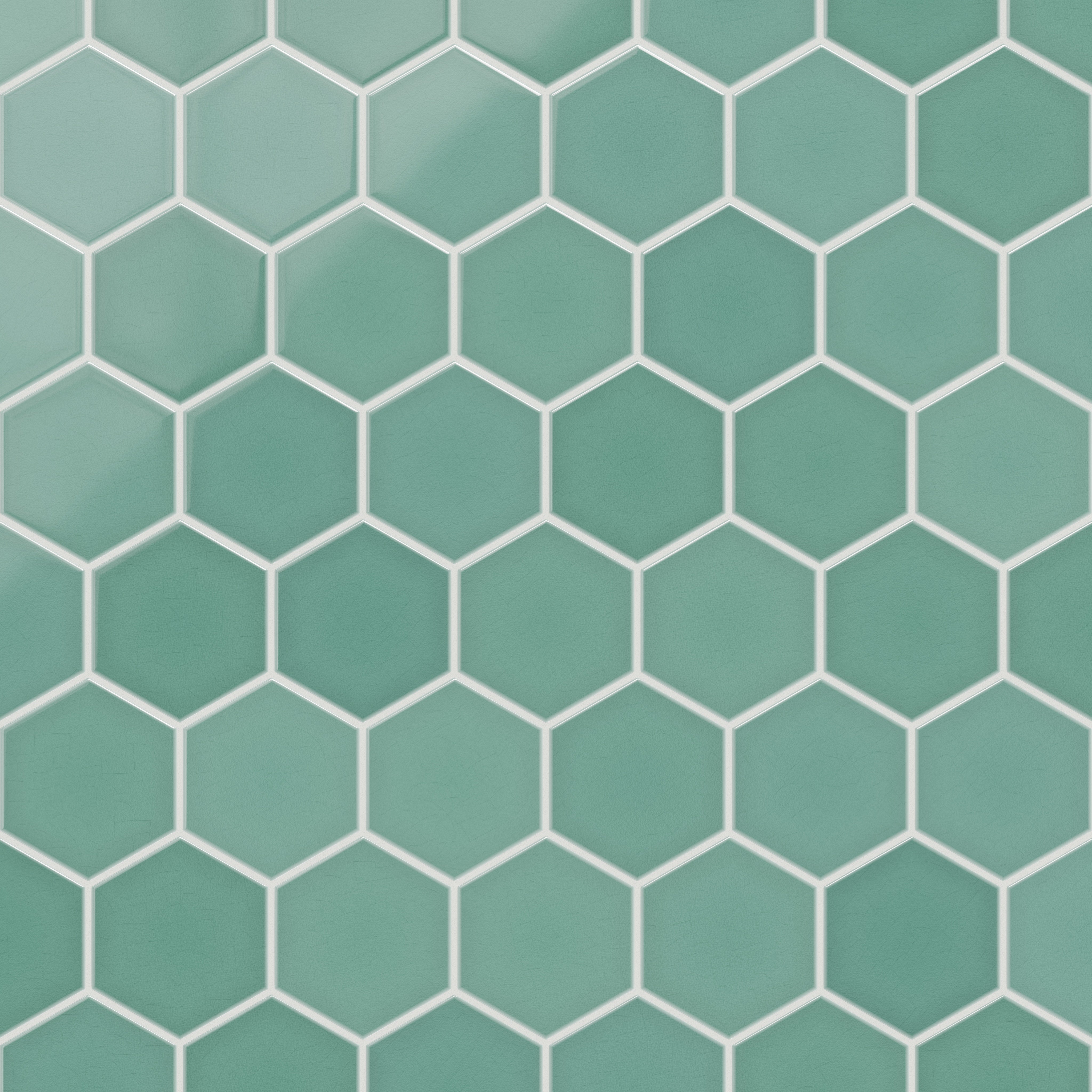 6" Hexagon Original Ceramic Tile in Amalfi Coast Gloss