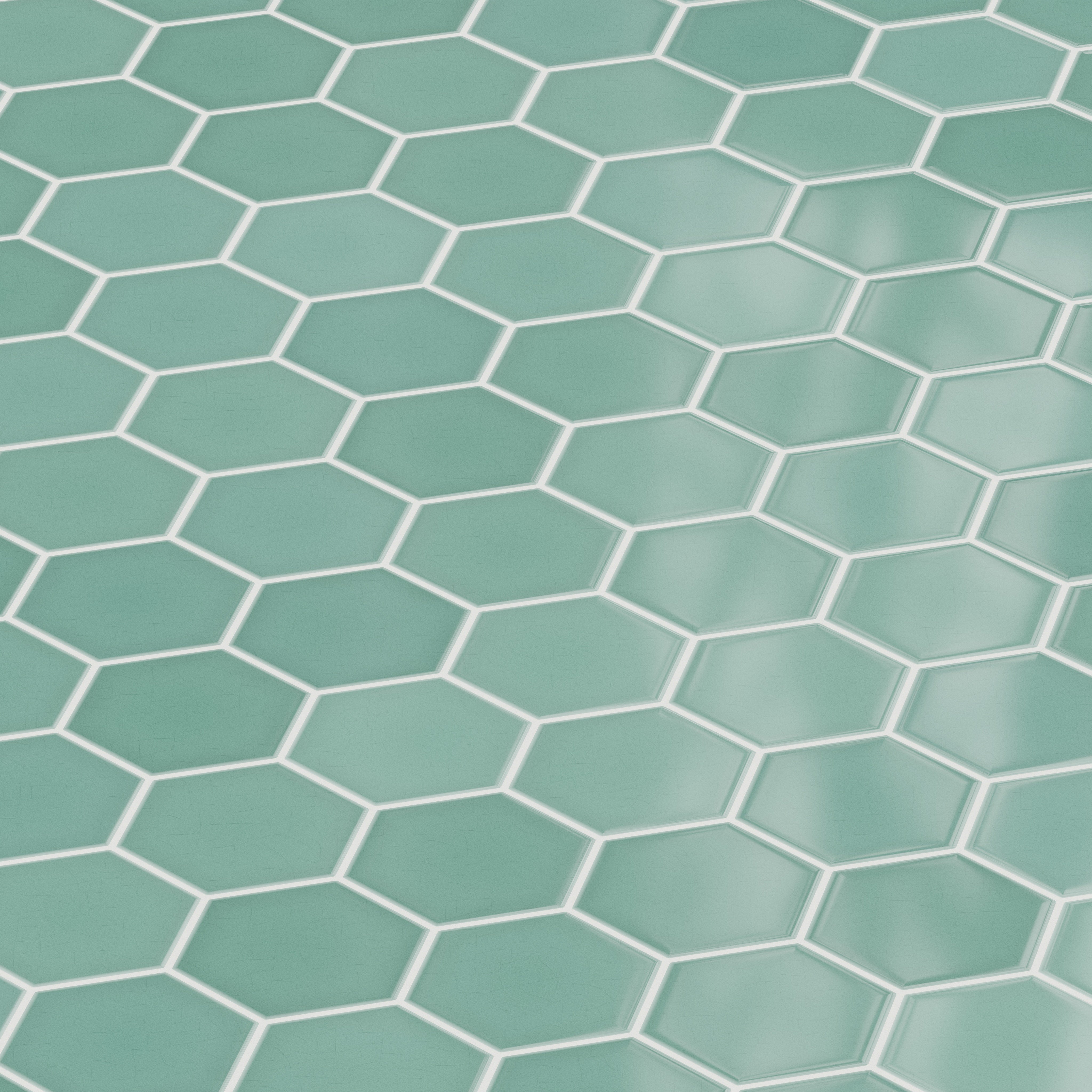 6" Hexagon Original Ceramic Tile in Amalfi Coast Gloss