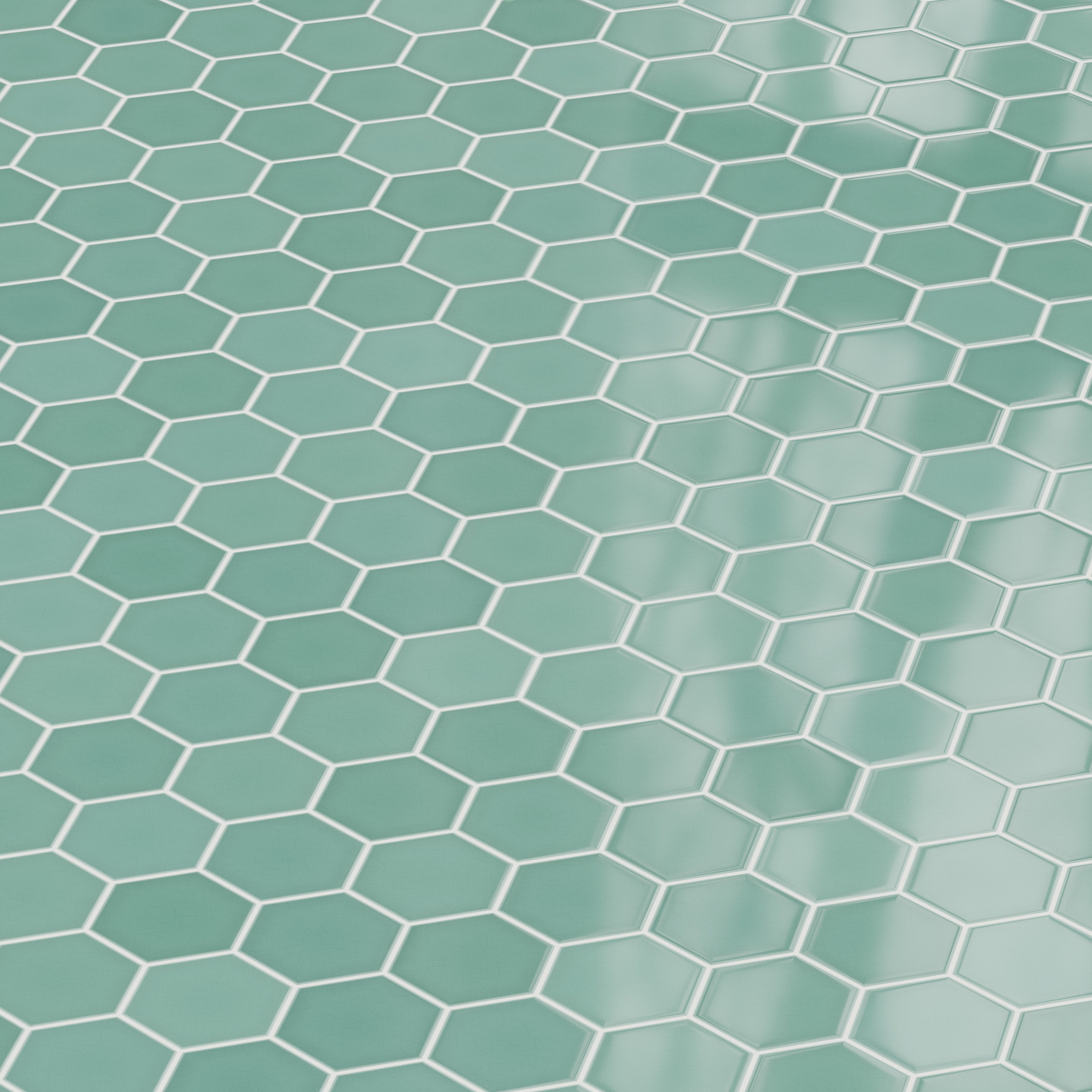 6" Hexagon Original Ceramic Tile in Amalfi Coast Gloss