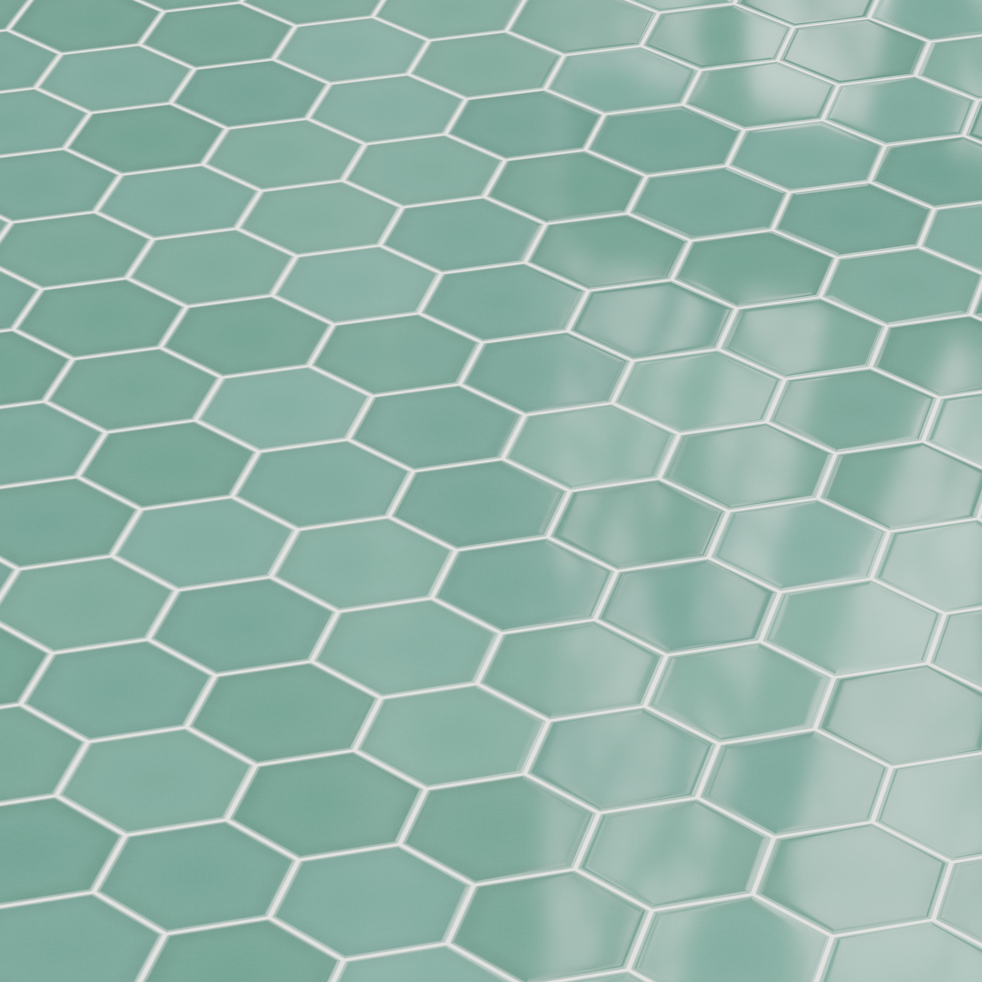 8" Hexagon Original Ceramic Tile in Amalfi Coast Gloss