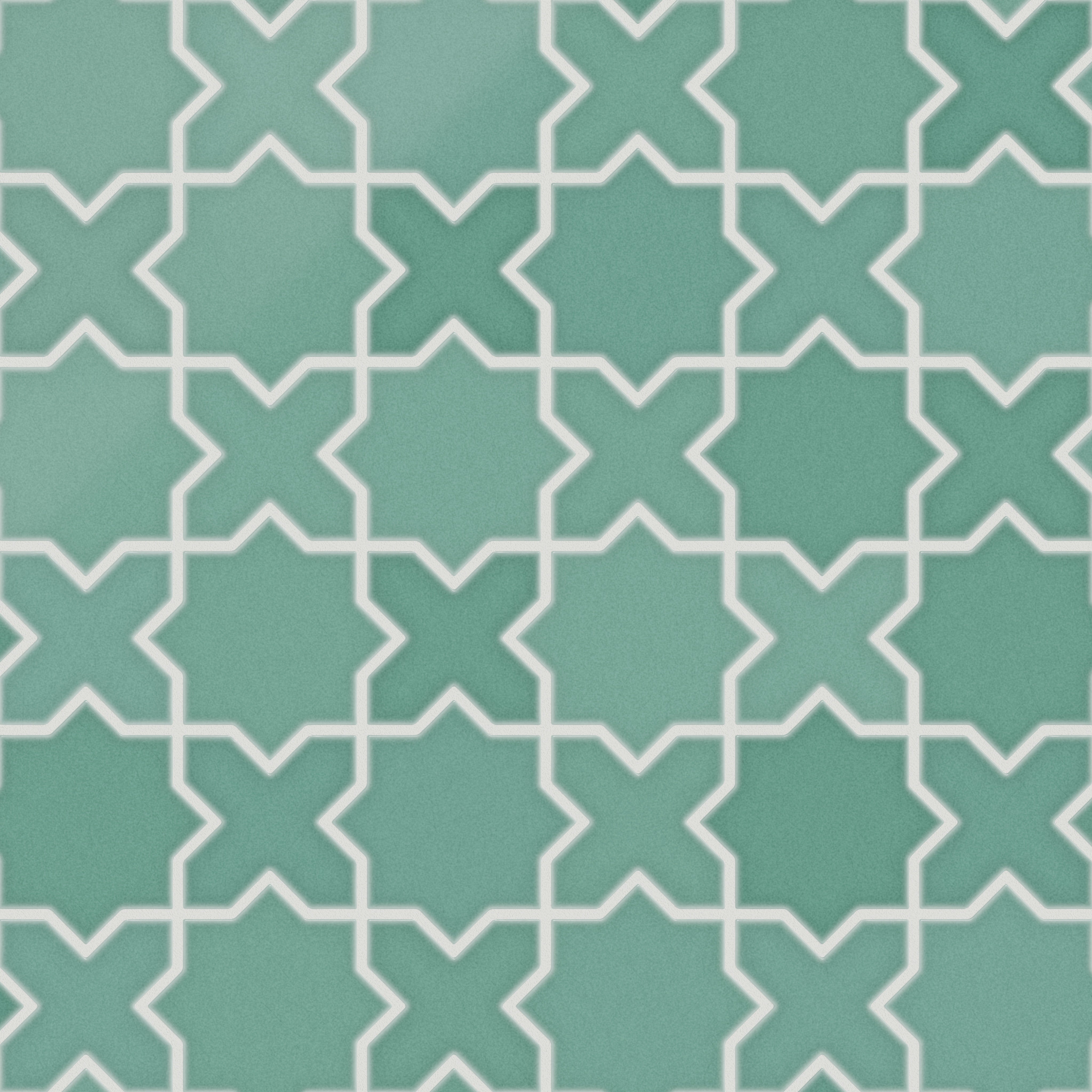 Mini Star & Cross Original Ceramic Tile in Amalfi Coast Gloss