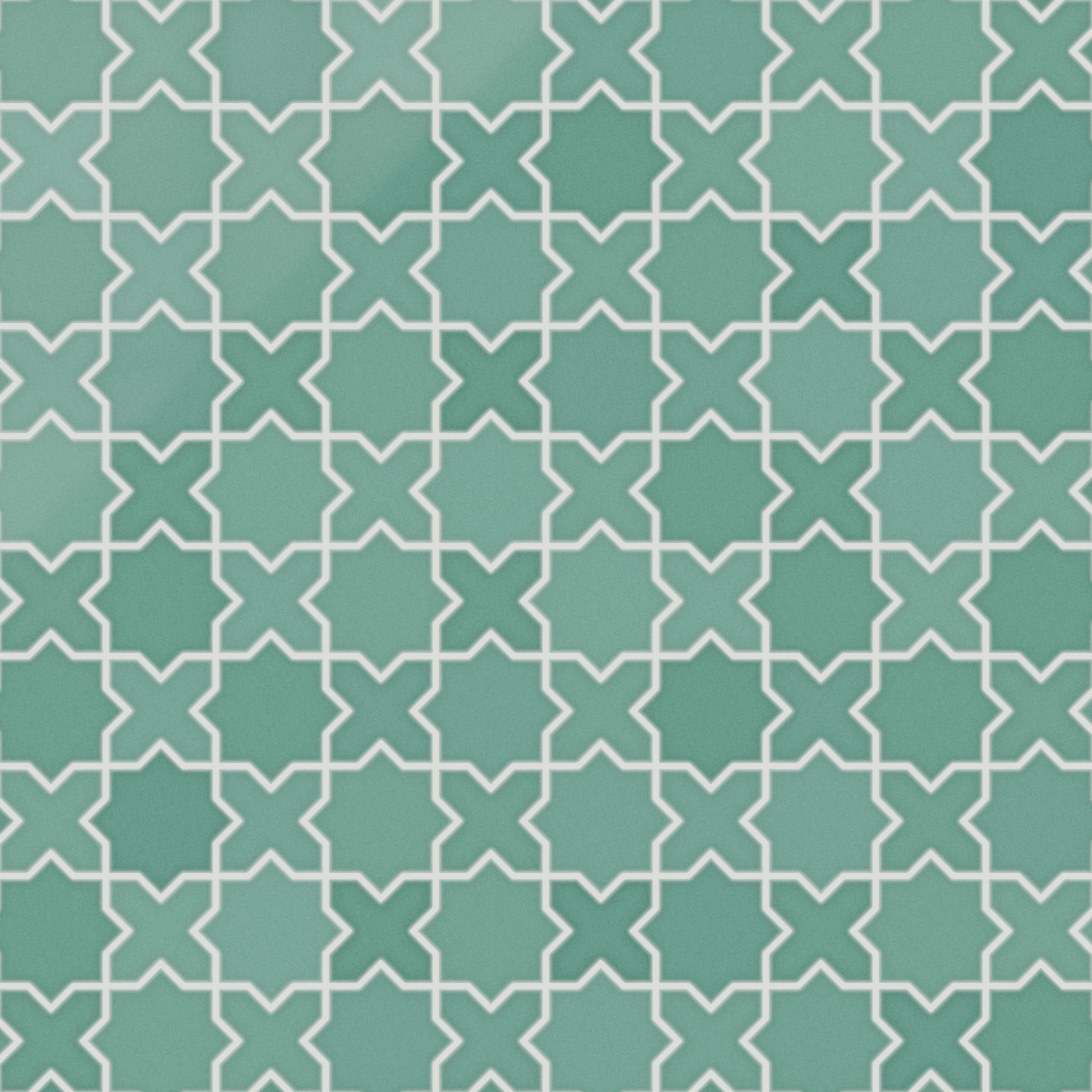 Mini Star & Cross Original Ceramic Tile in Amalfi Coast Gloss