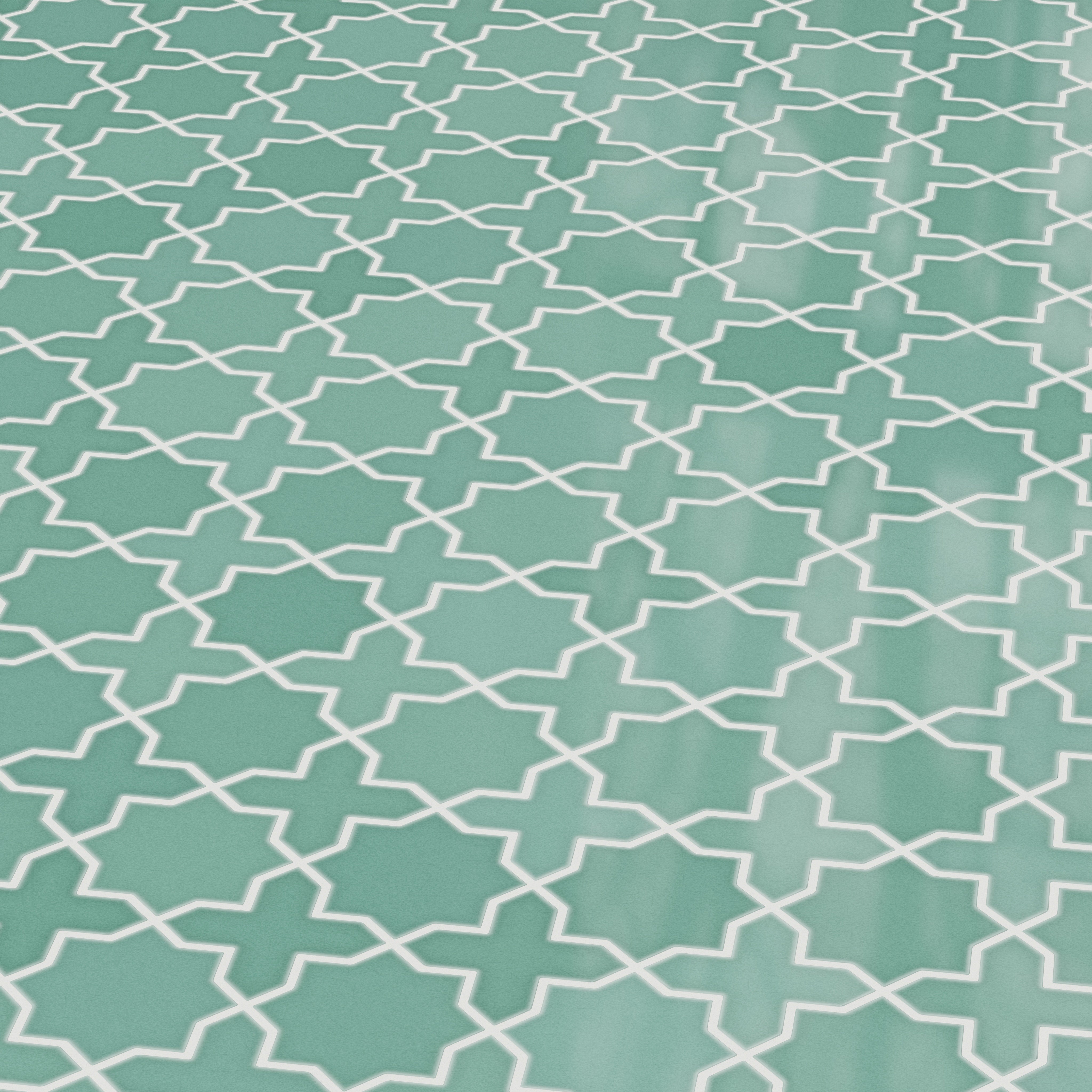 Mini Star & Cross Original Ceramic Tile in Amalfi Coast Gloss