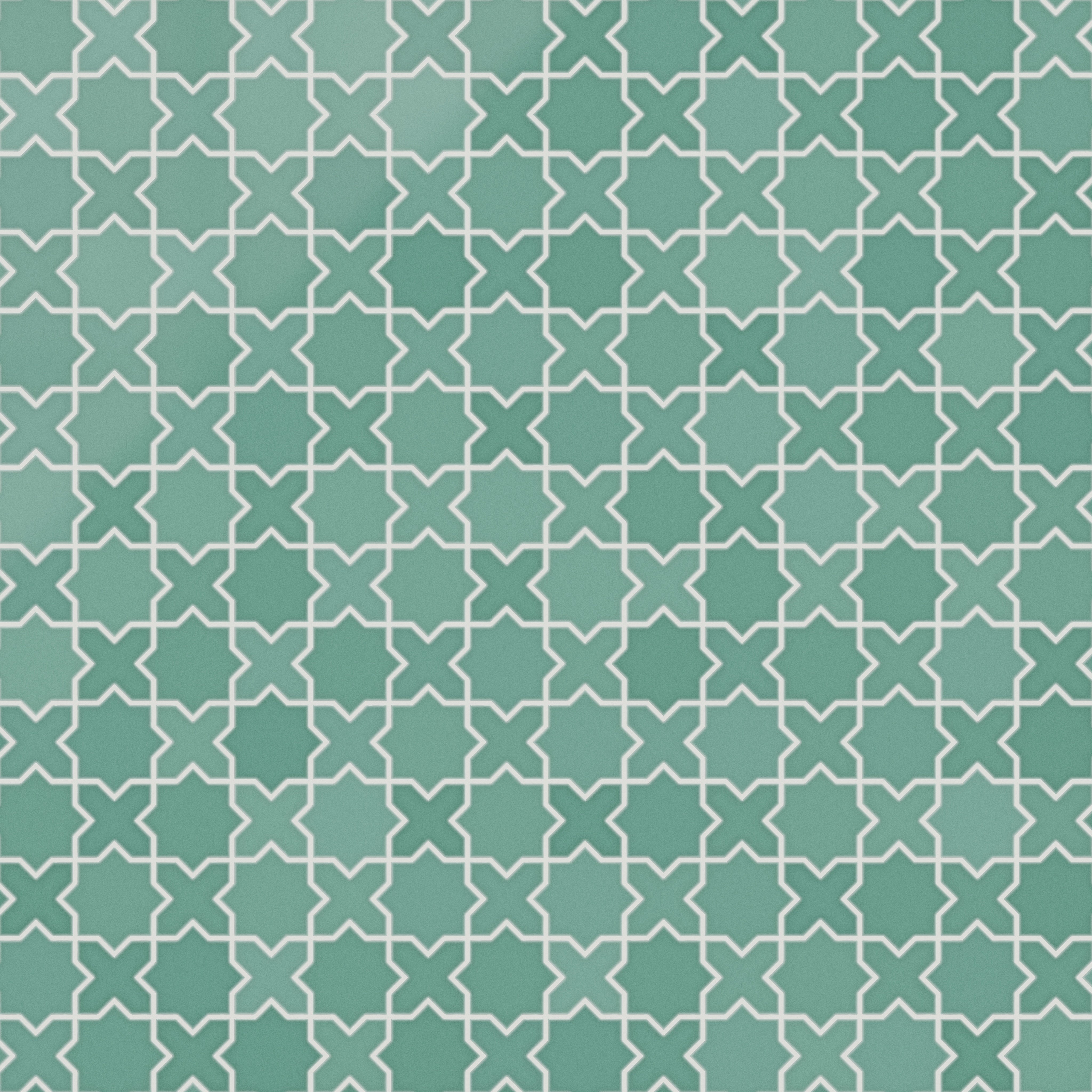 Mini Star & Cross Original Ceramic Tile in Amalfi Coast Gloss