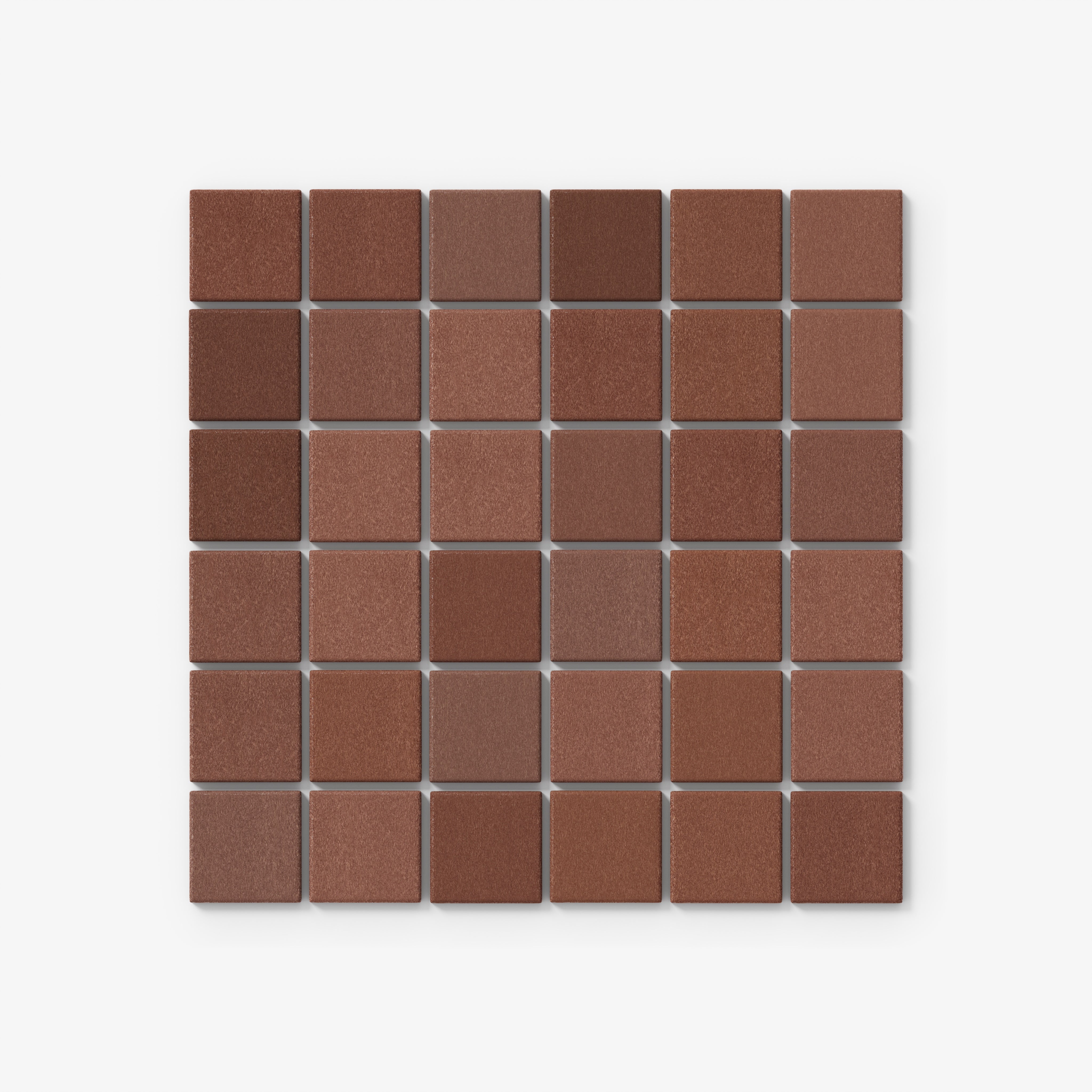 2x2 Straight Set Sheeted Original Ceramic Mosaic Tile in Antique