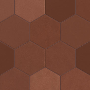 8" Hexagon Original Ceramic Tile in Antique
