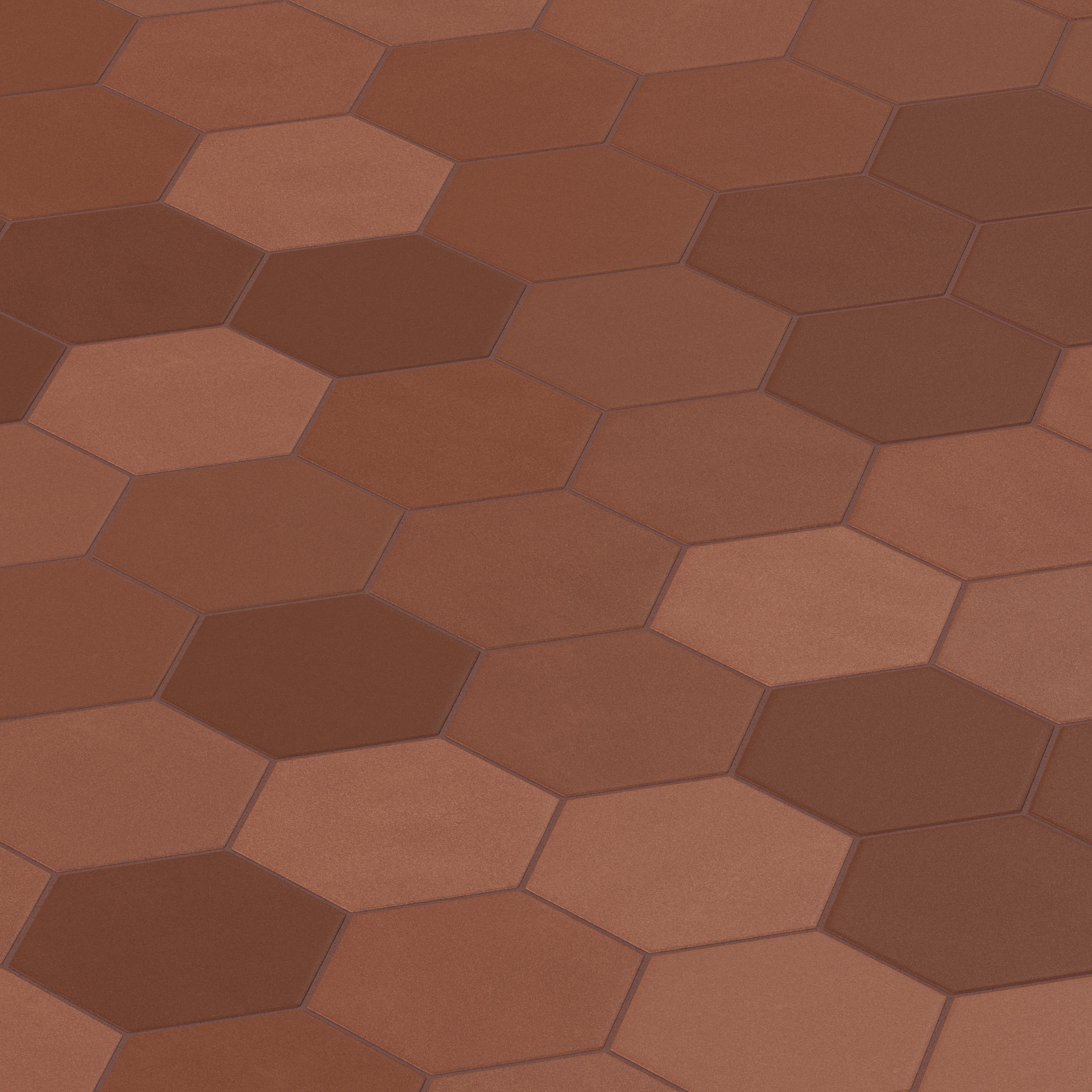 8" Hexagon Original Ceramic Tile in Antique