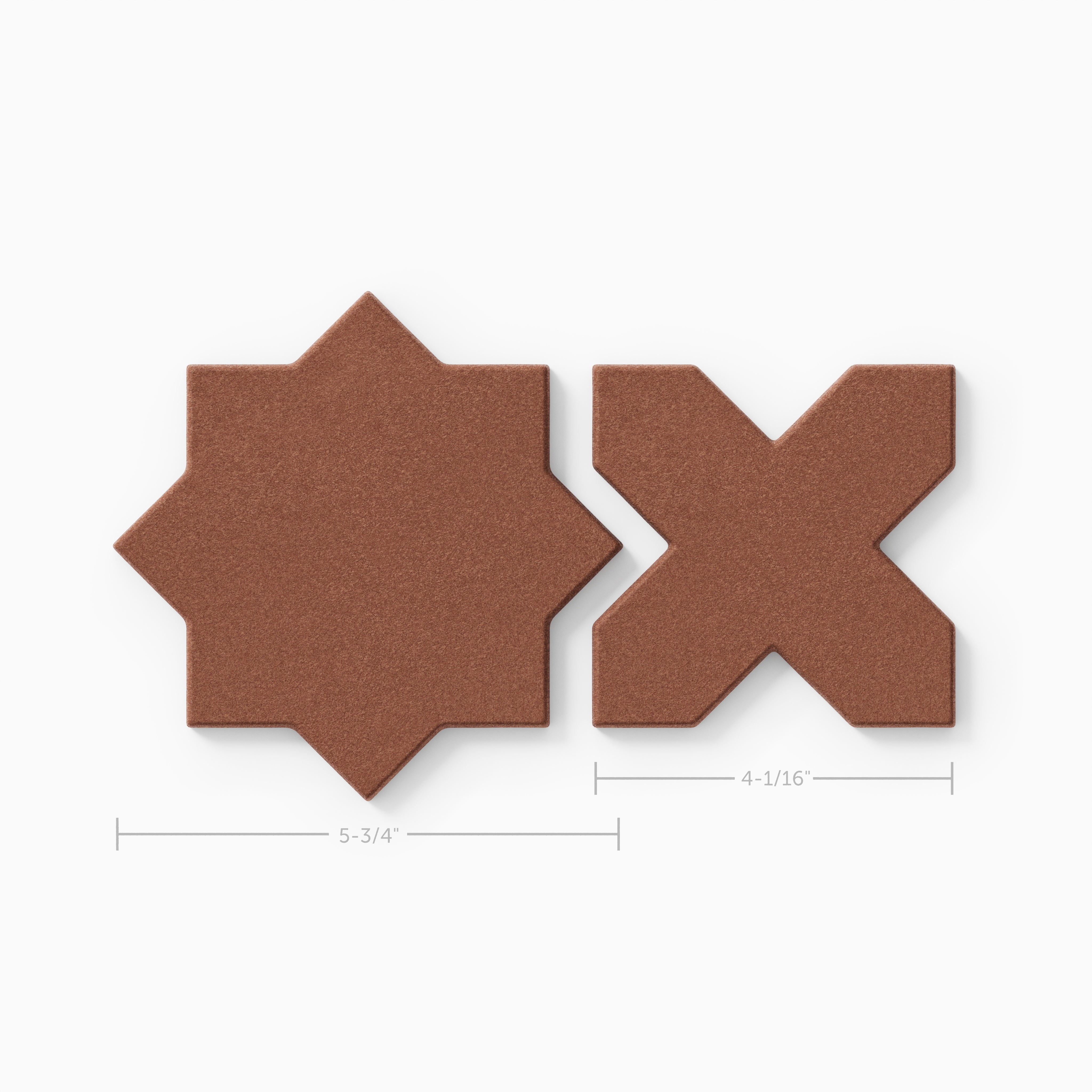 Quick Ship Mini Star & Cross Original Ceramic Tile in Antique