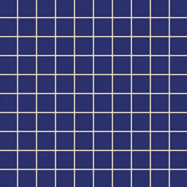 2x2 Straight Set Sheeted Original Ceramic Mosaic Tile in Azul Matte