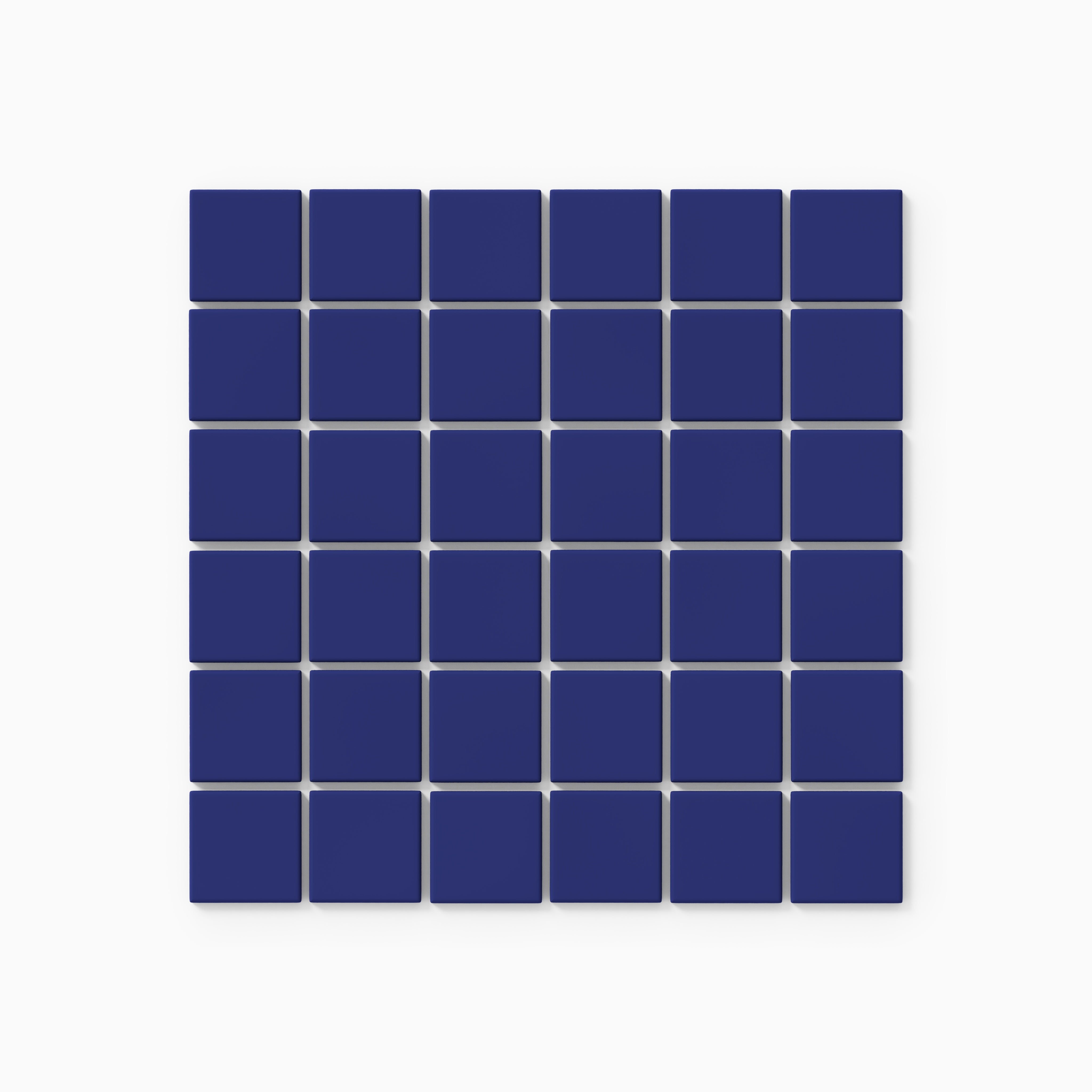 2x2 Straight Set Sheeted Original Ceramic Mosaic Tile in Azul Matte