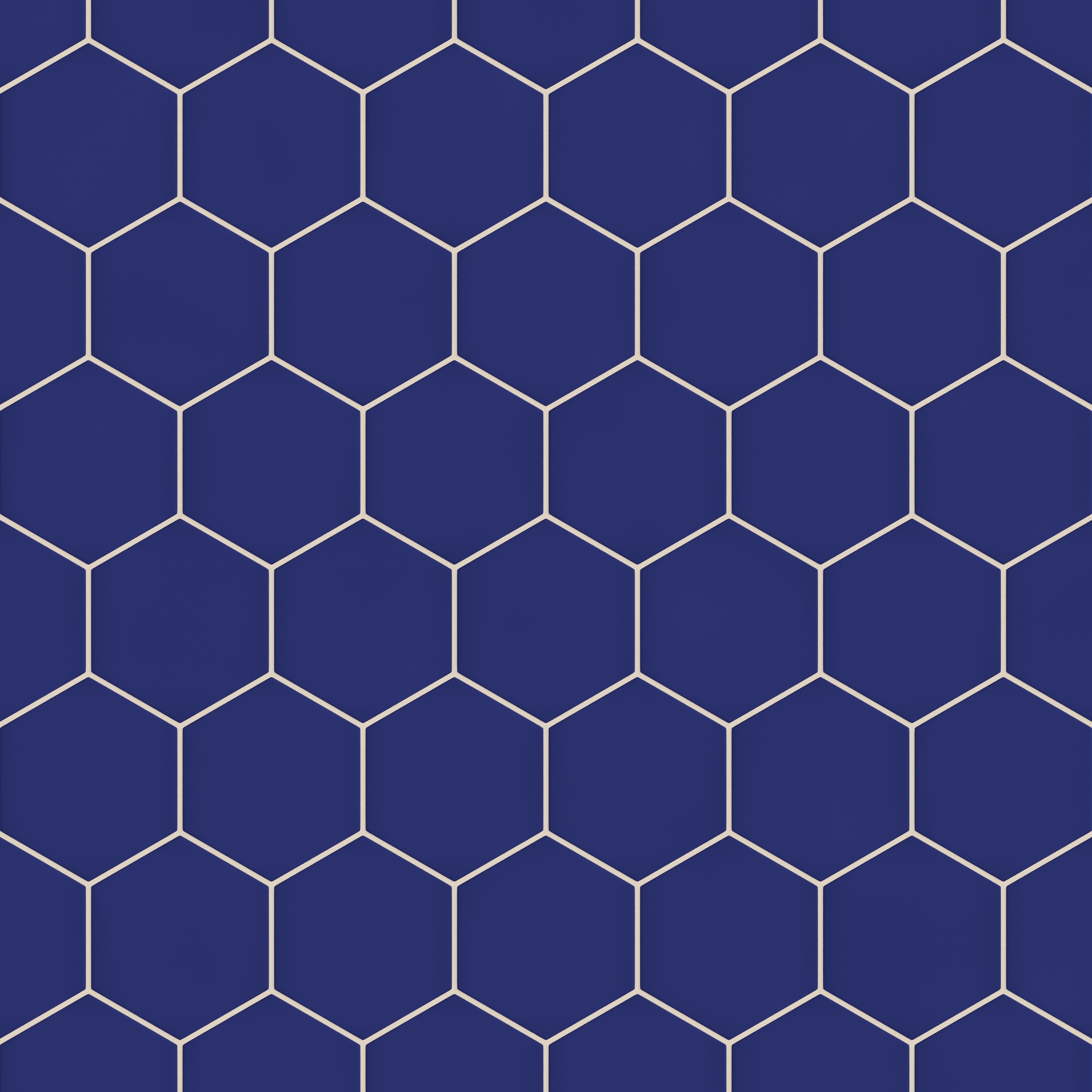6" Hexagon Original Ceramic Tile in Azul Matte