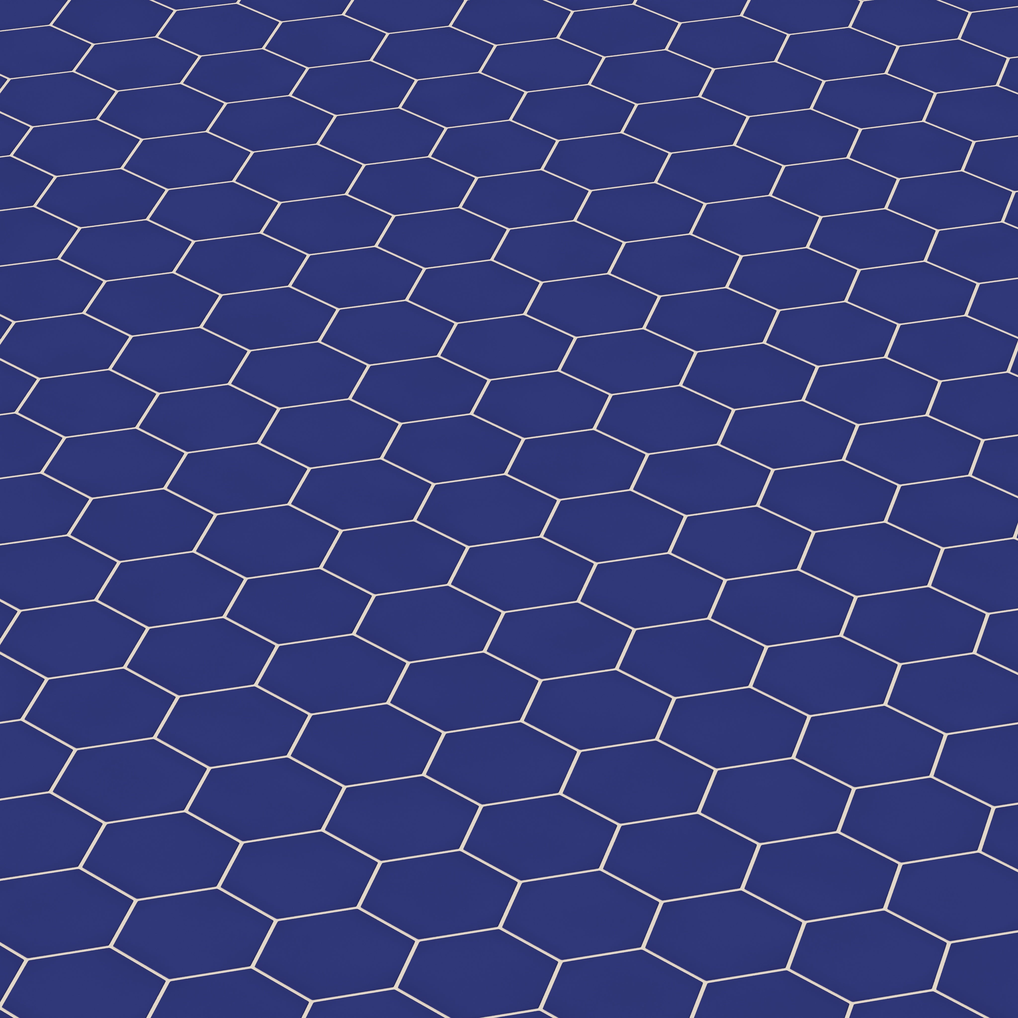 6" Hexagon Original Ceramic Tile in Azul Matte
