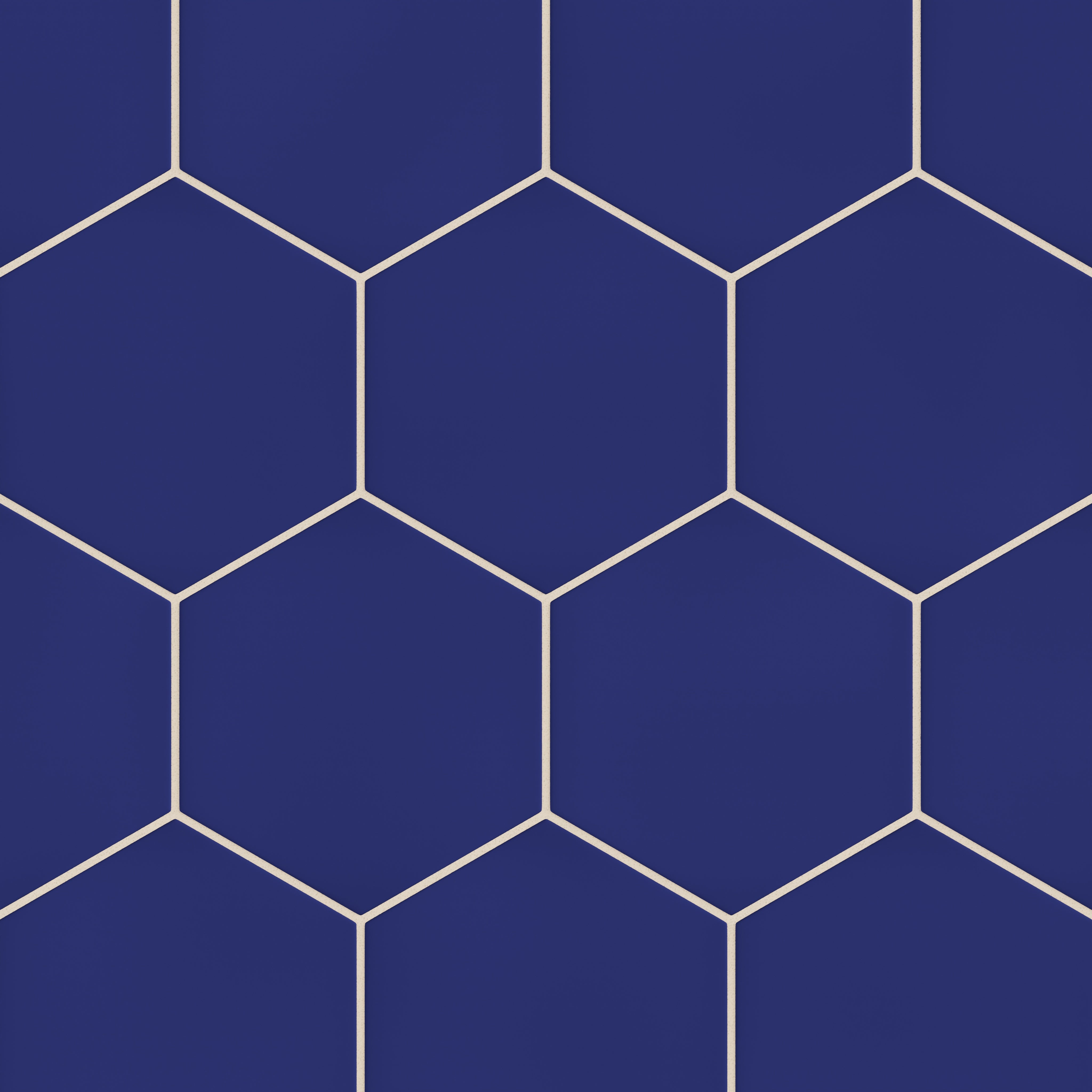 8" Hexagon Original Ceramic Tile in Azul Matte