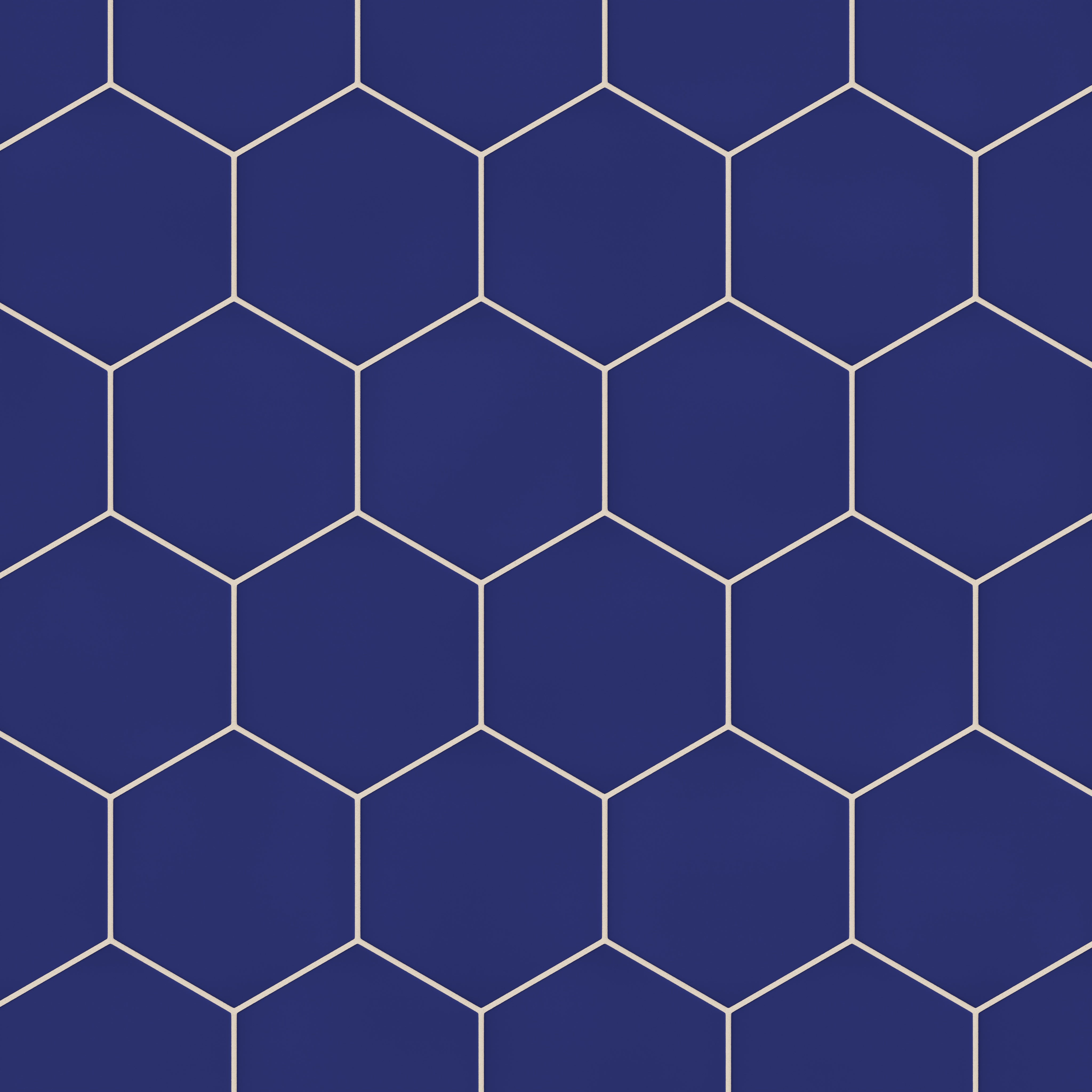 8" Hexagon Original Ceramic Tile in Azul Matte
