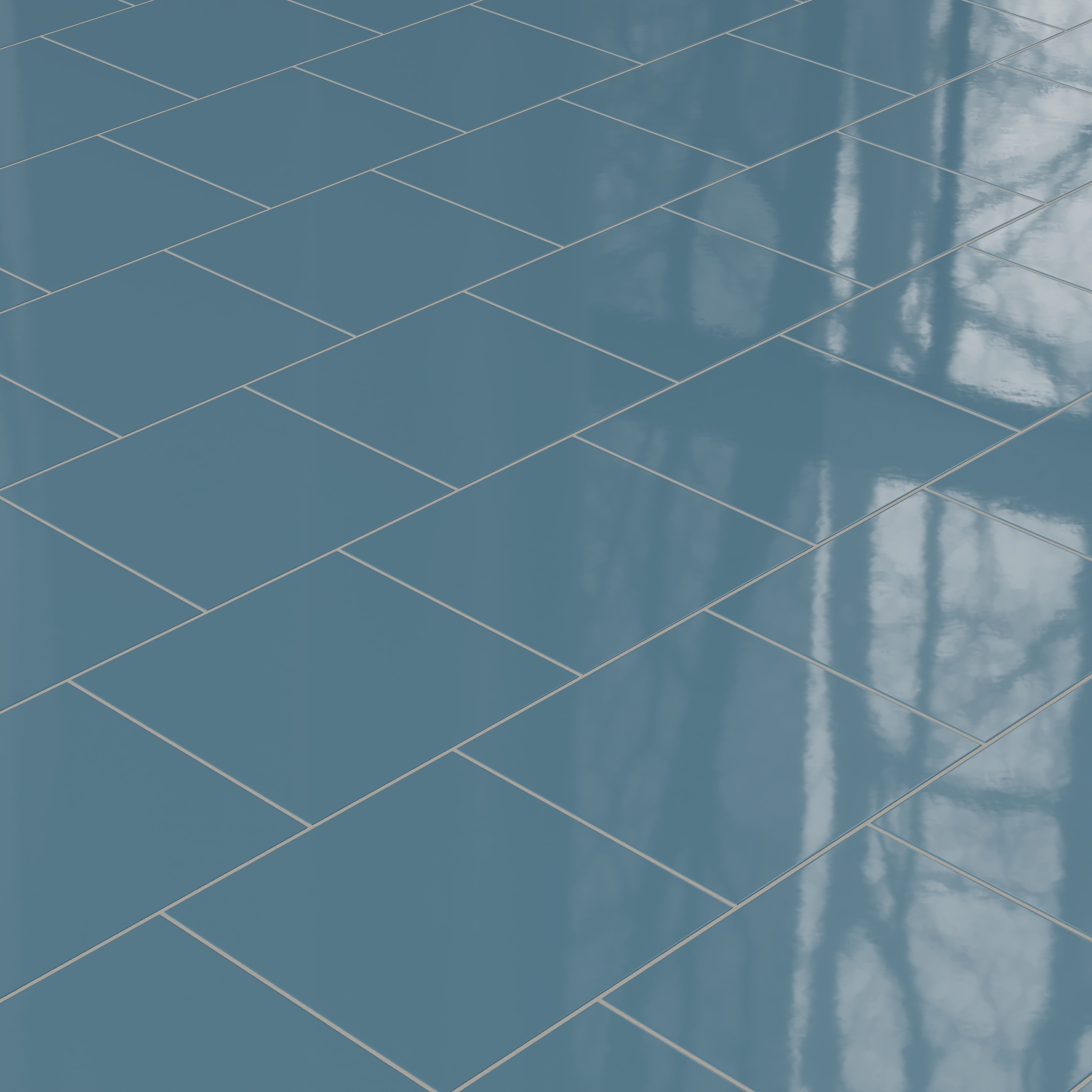 12x12 Natural Press Ceramic Tile in Azurite Gloss