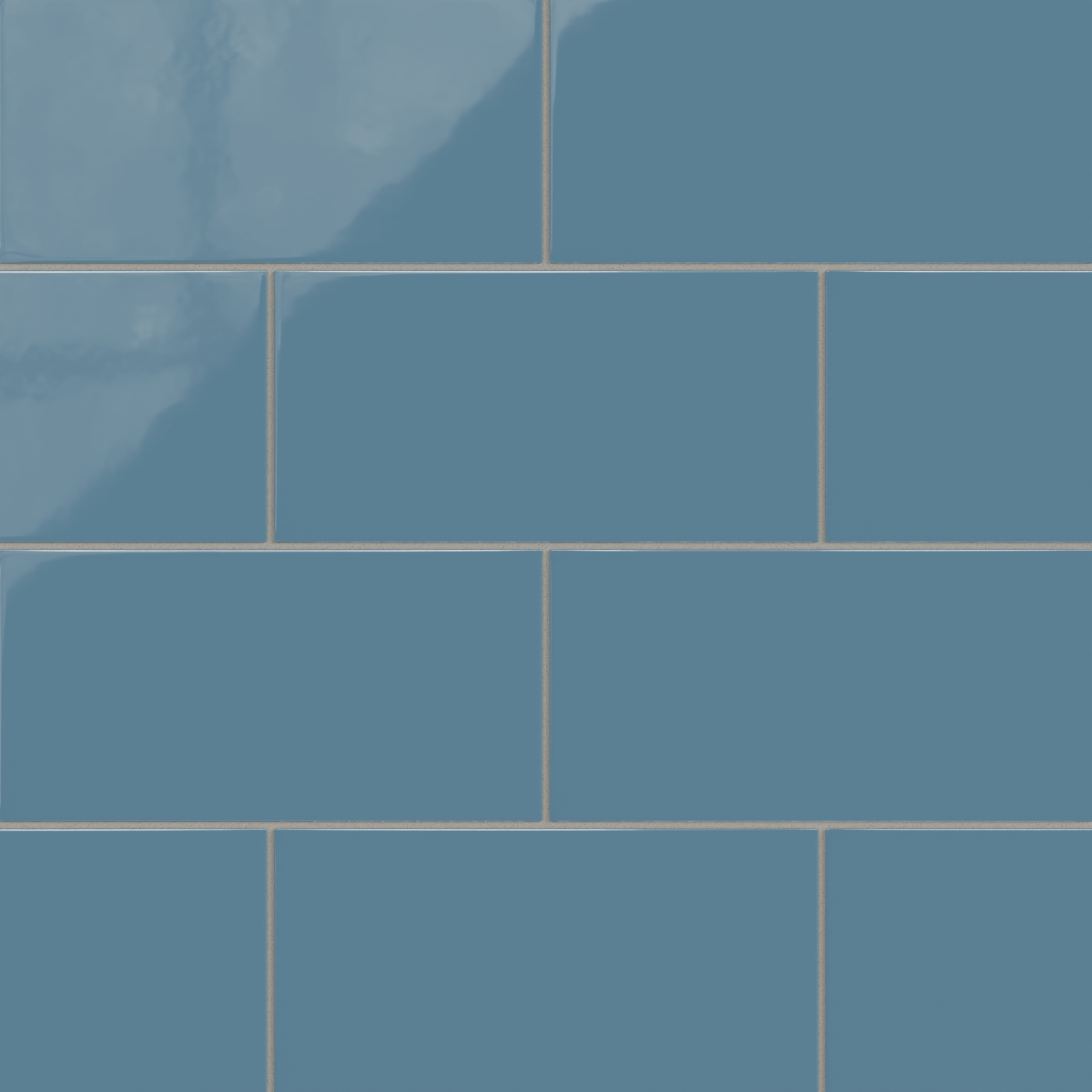 6x12 Natural Press Ceramic Tile in Azurite Gloss