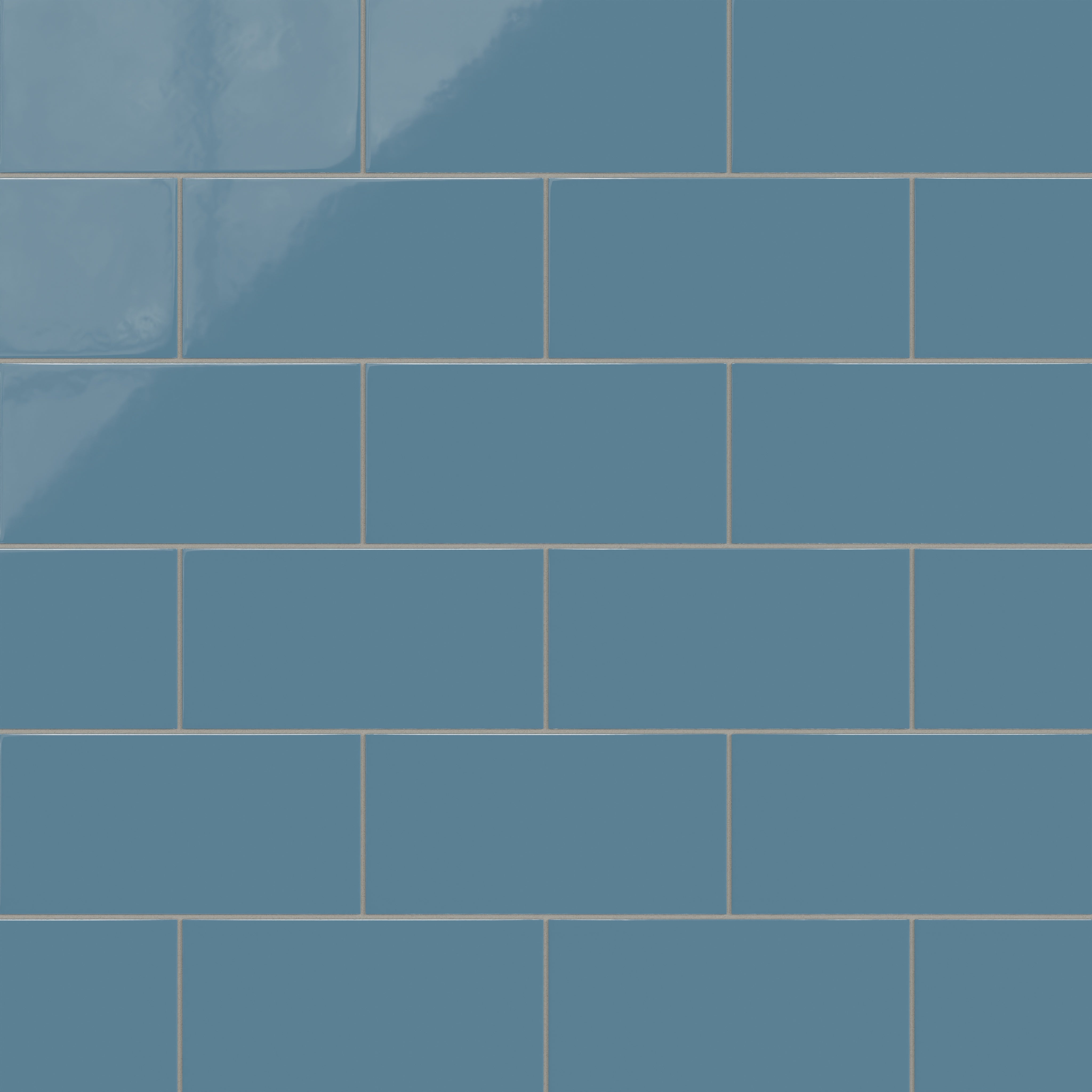 6x12 Natural Press Ceramic Tile in Azurite Gloss