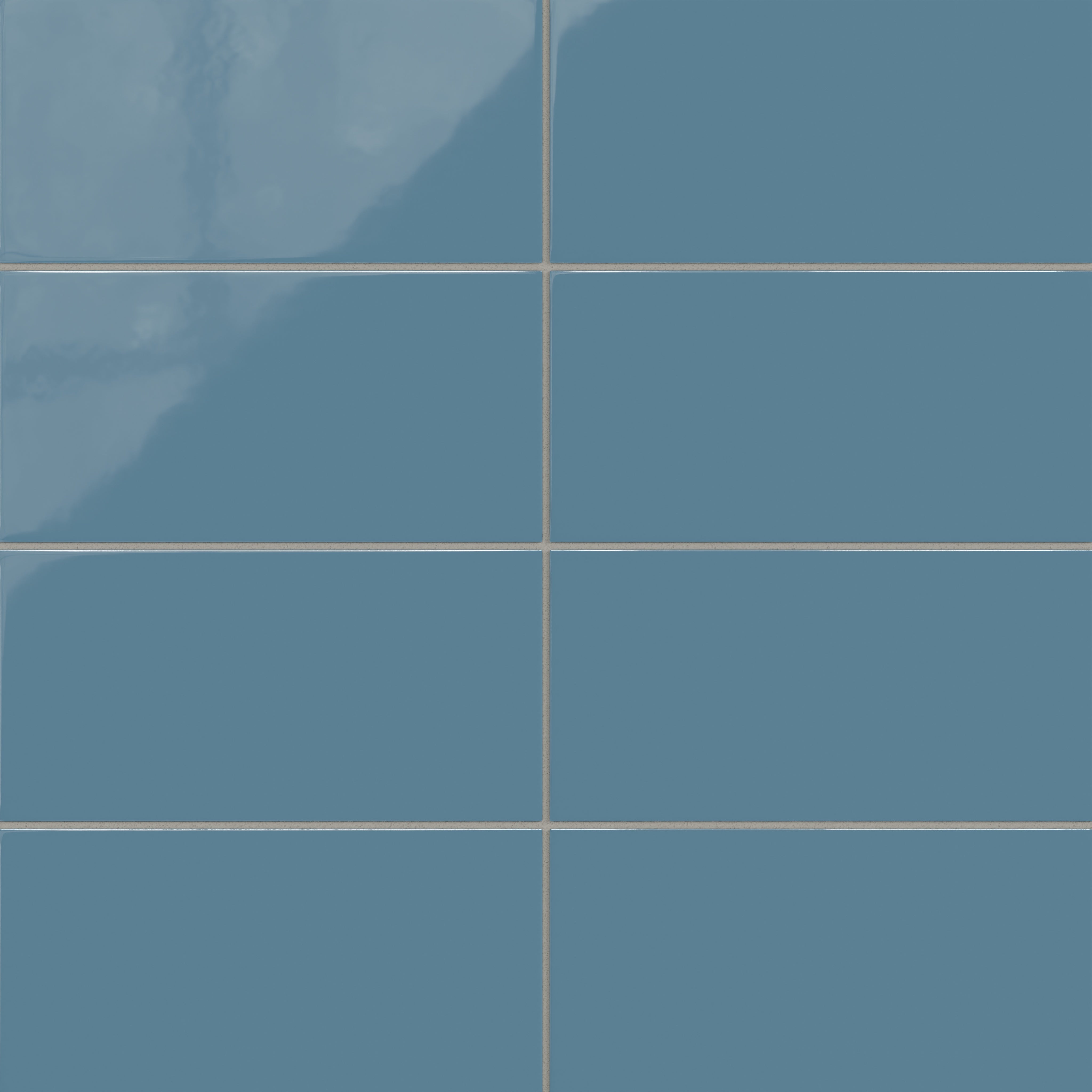 6x12 Natural Press Ceramic Tile in Azurite Gloss