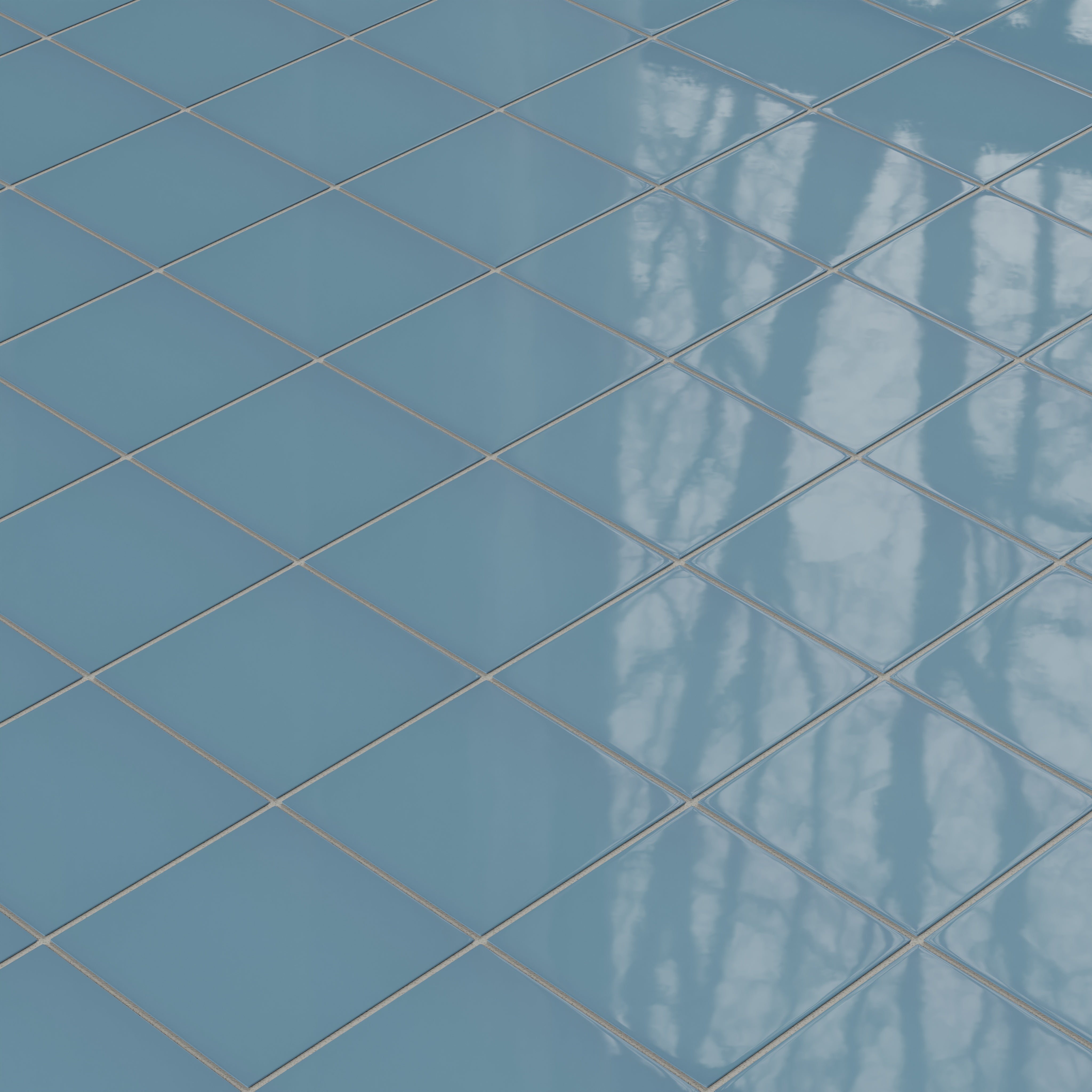 6x6 Natural Press Ceramic Tile in Azurite Gloss