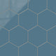 8" Hexagon Natural Press Ceramic Tile in Azurite Gloss