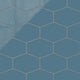 Elongated Hexagon Natural Press Ceramic Tile in Azurite Gloss