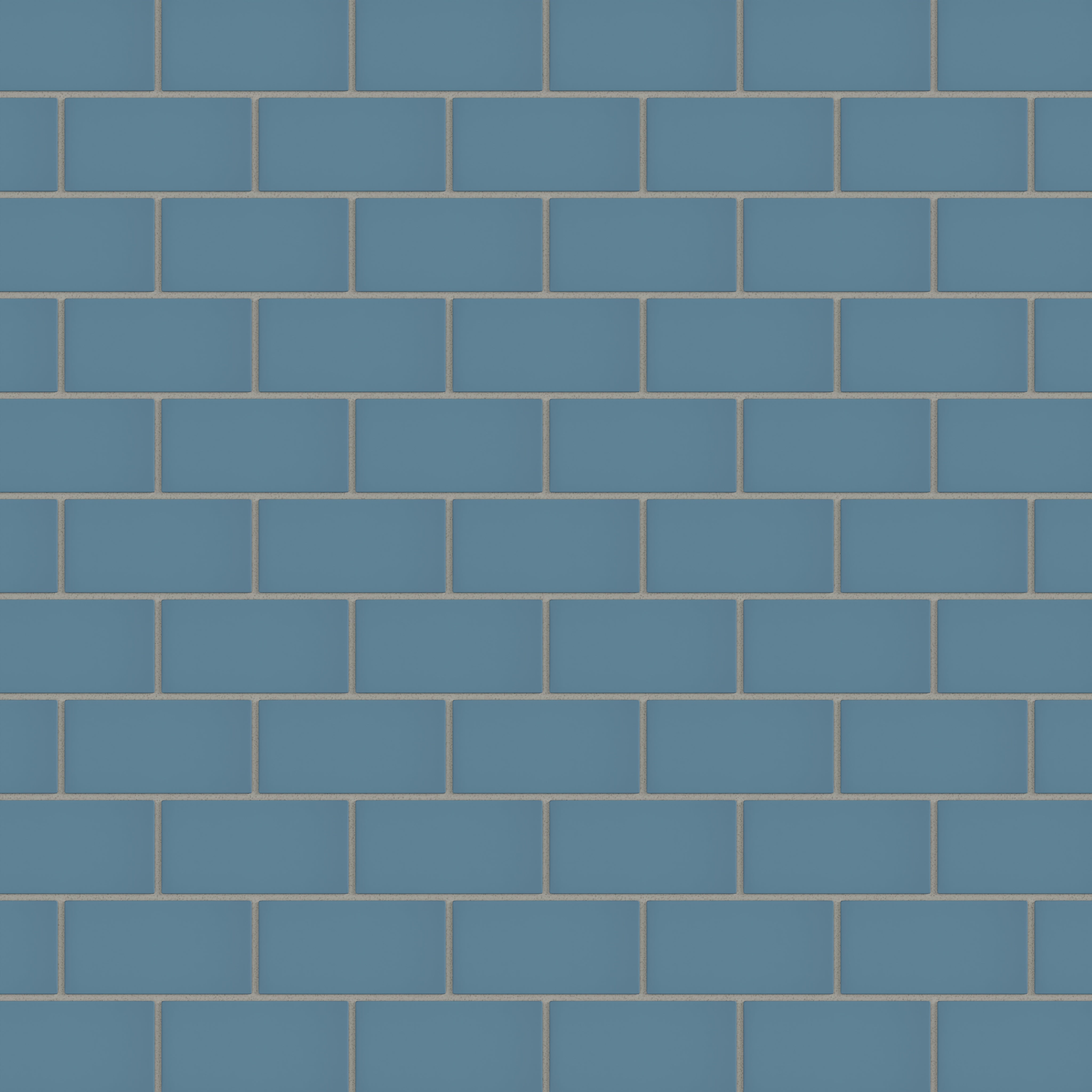 2x4 Half Offset Sheeted Natural Press Ceramic Mosaic Tile in Azurite Matte