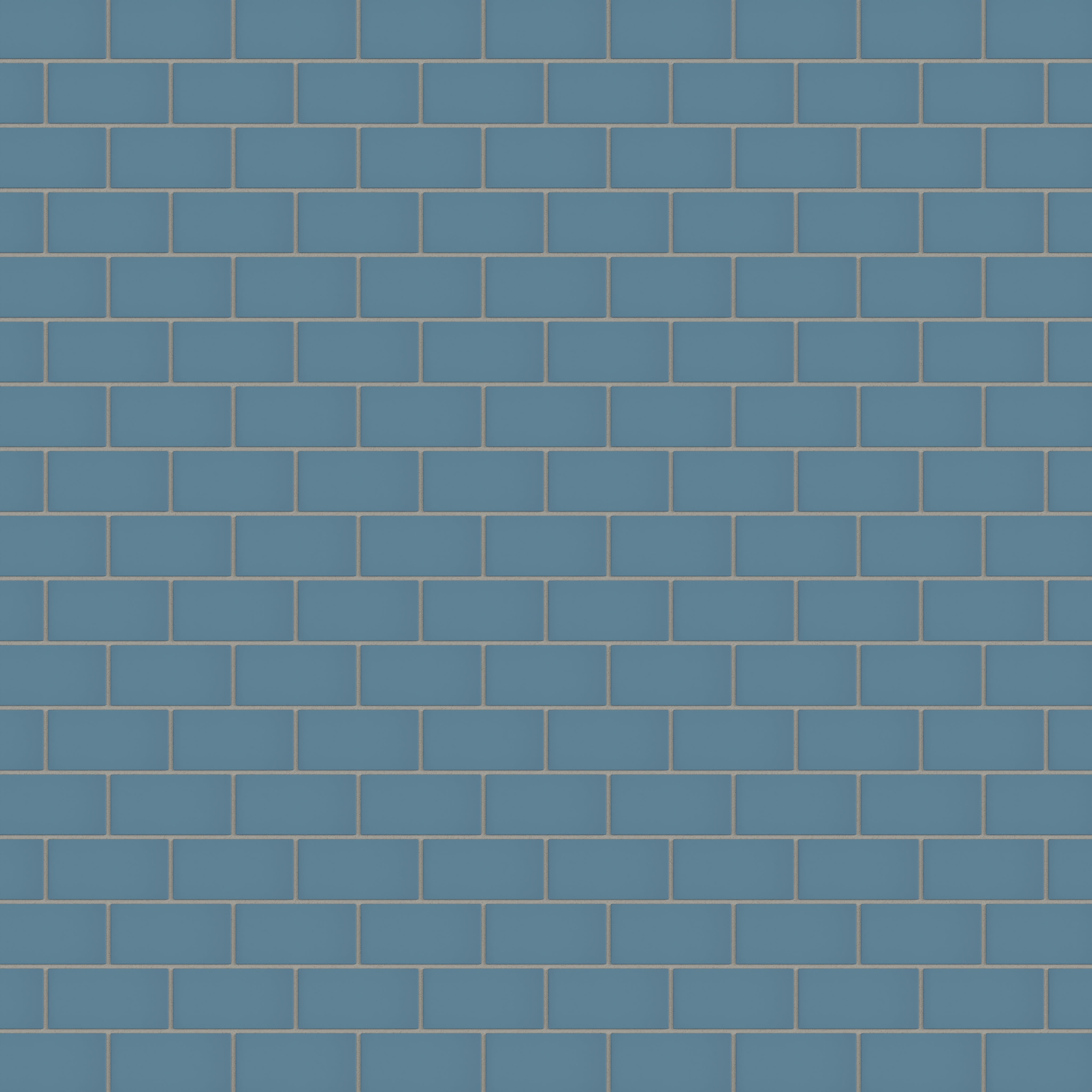 2x4 Half Offset Sheeted Natural Press Ceramic Mosaic Tile in Azurite Matte